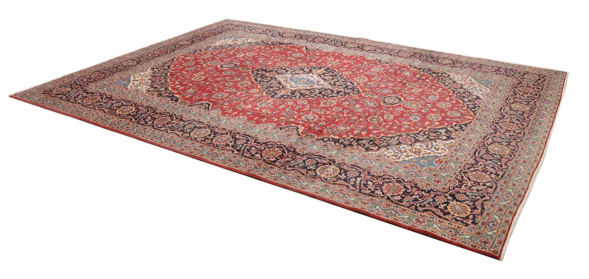 kashan-teppich-296-x-407cm-florale-muster-handgeknupft-perserteppich-2 Kashan Perserteppich 296 × 407 cm aus Wolle, handgeknüpft