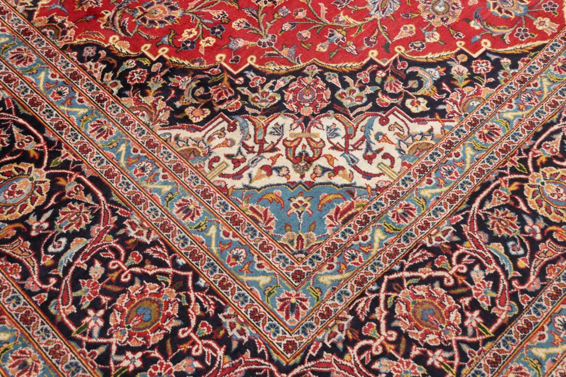 kashan-teppich-296-x-407cm-florale-muster-handgeknupft-perserteppich-5 Kashan Perserteppich 296 × 407 cm aus Wolle, handgeknüpft
