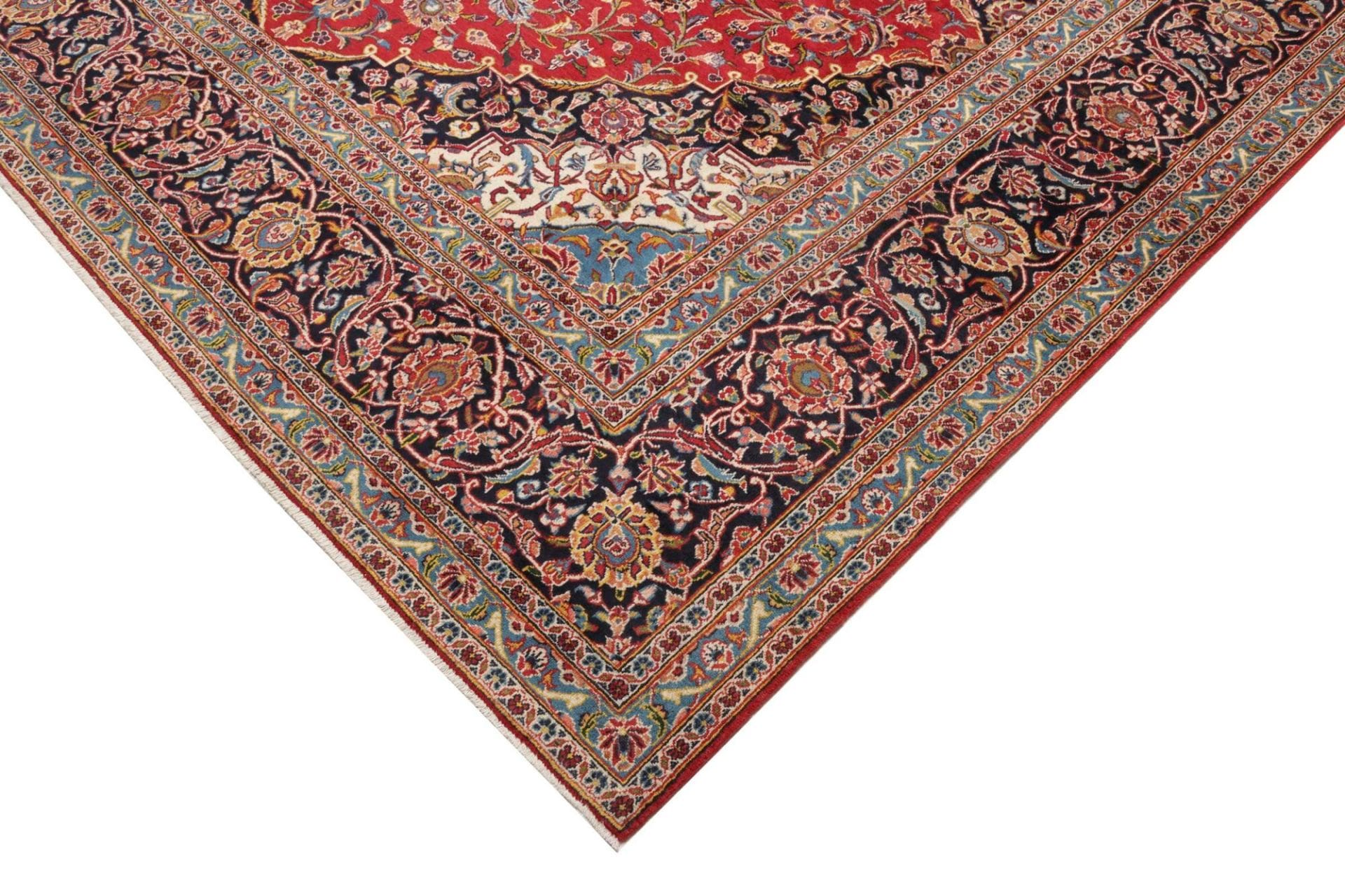 kashan-teppich-296-x-407cm-florale-muster-handgeknupft-perserteppich-6 Kashan Perserteppich 296 × 407 cm aus Wolle, handgeknüpft
