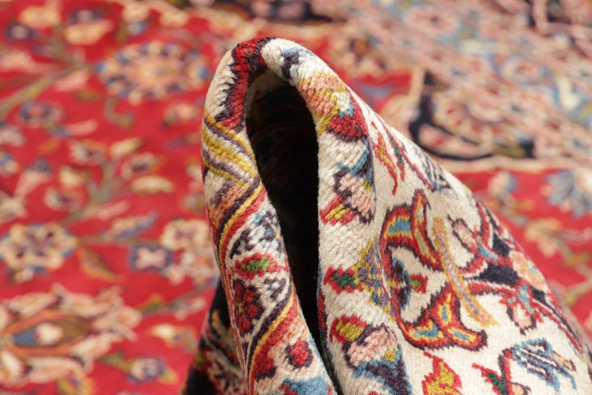kashan-teppich-296-x-407cm-florale-muster-handgeknupft-perserteppich-9 Kashan Perserteppich 296 × 407 cm aus Wolle, handgeknüpft