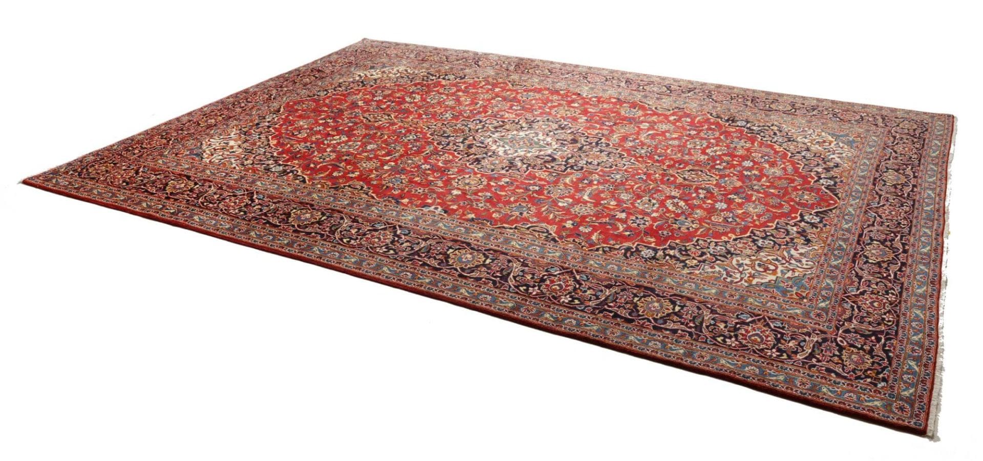 Handgeknüpfter Kashan Perserteppich 296 × 407 cm