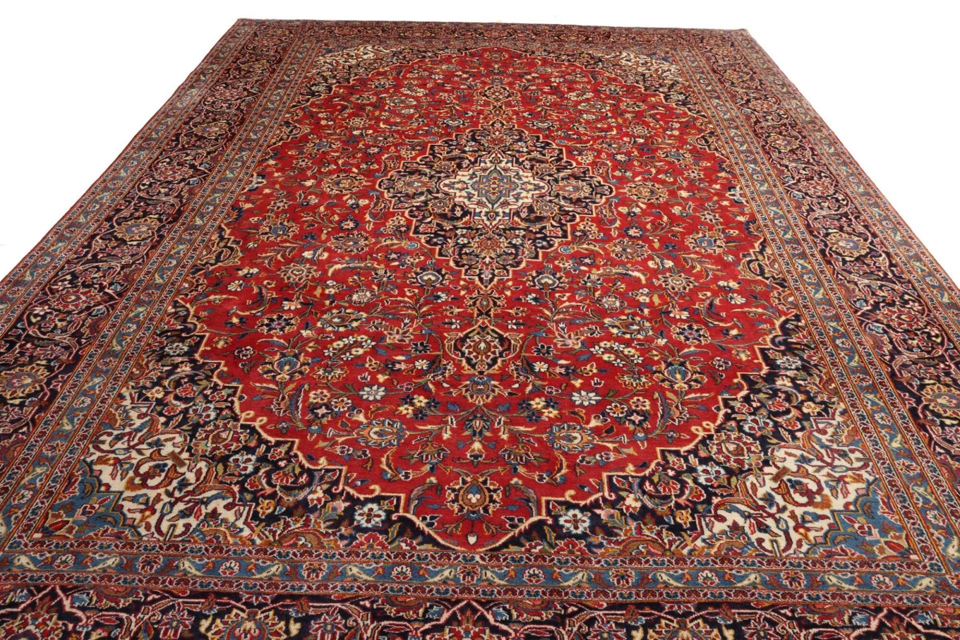 Handgeknüpfter Kashan Perserteppich 296 × 407 cm