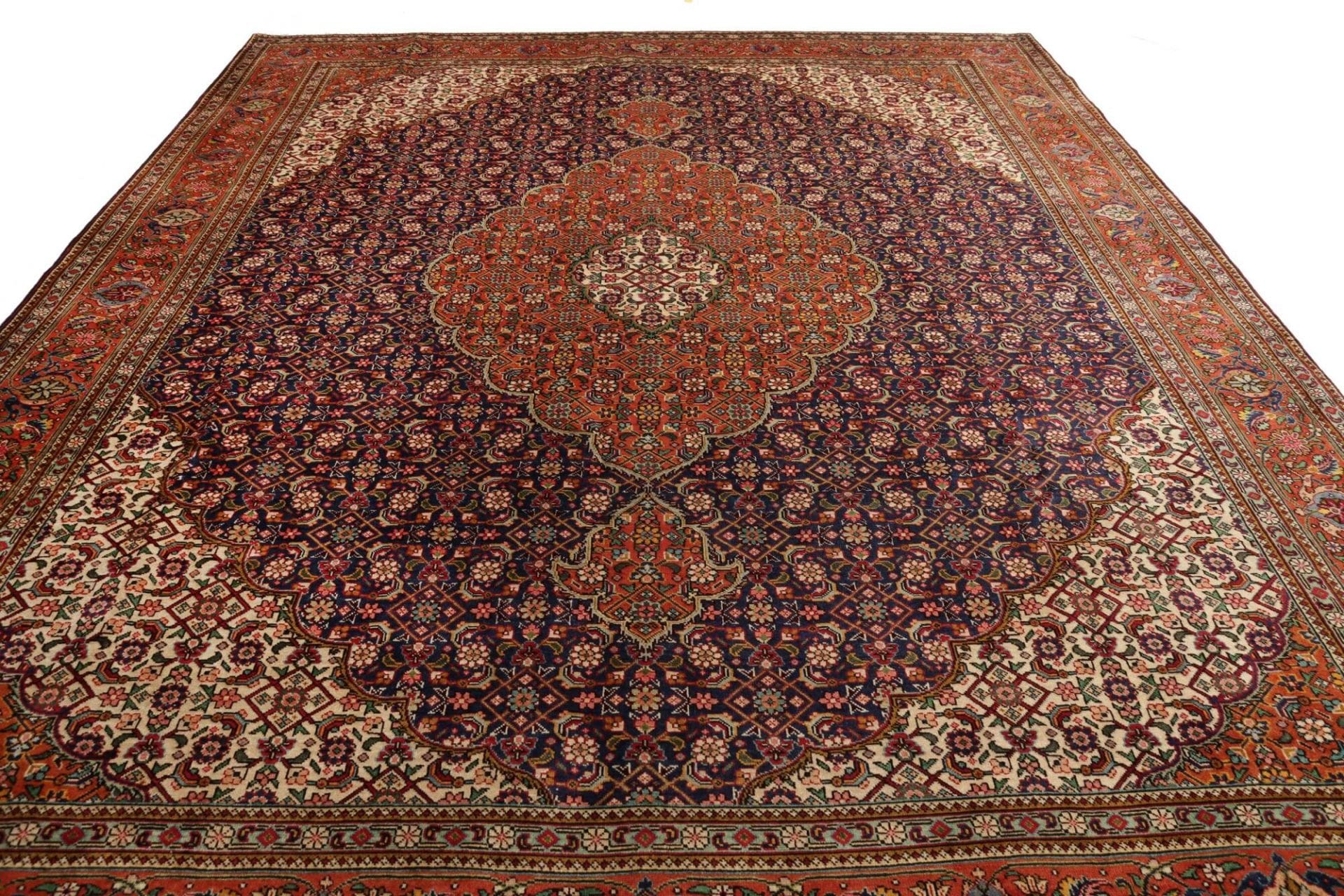 Handgeknüpfter Täbriz Perserteppich, 303 × 390 cm, Wolle