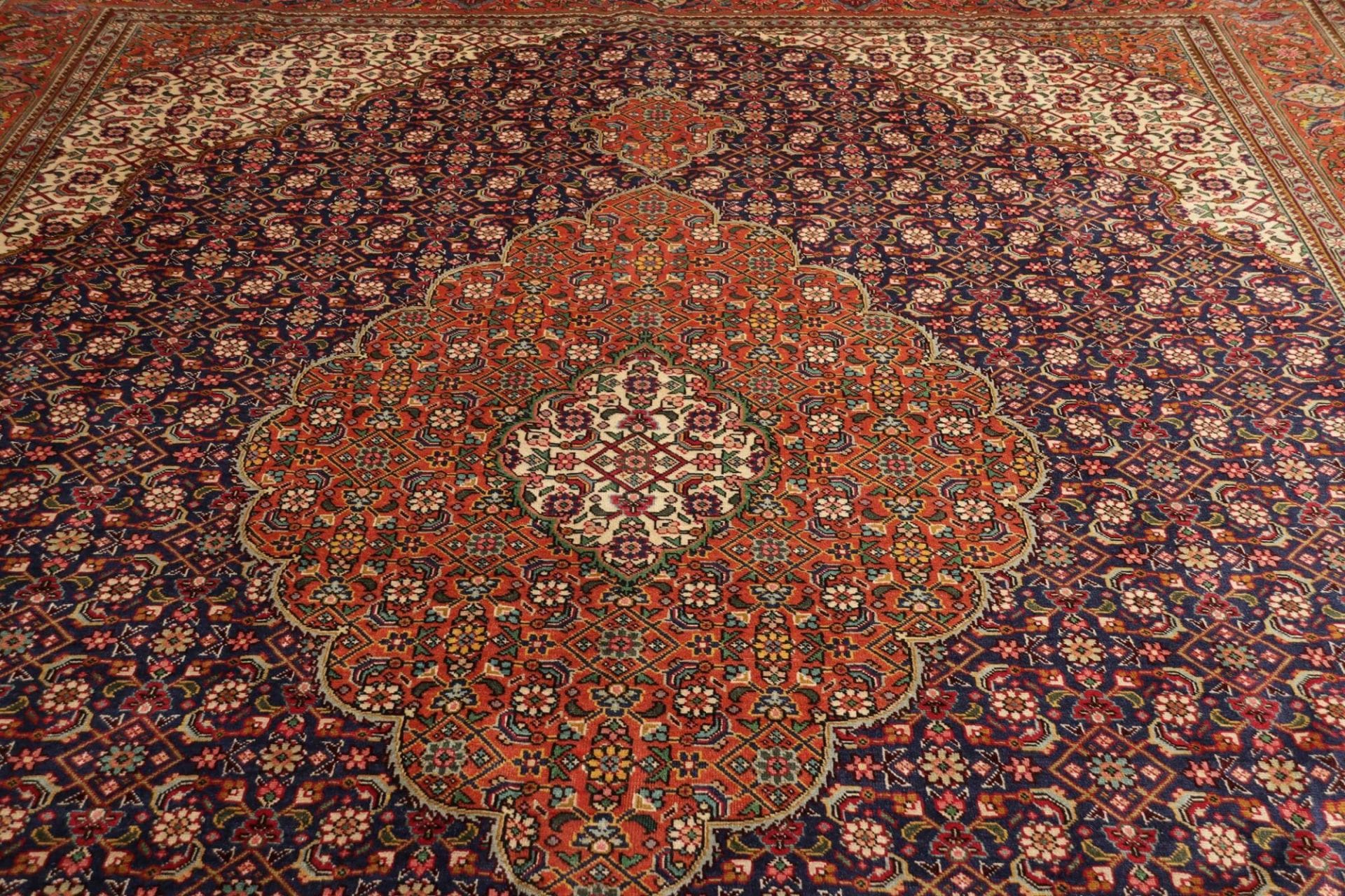 Handgeknüpfter Täbriz Perserteppich, 303 × 390 cm, Wolle