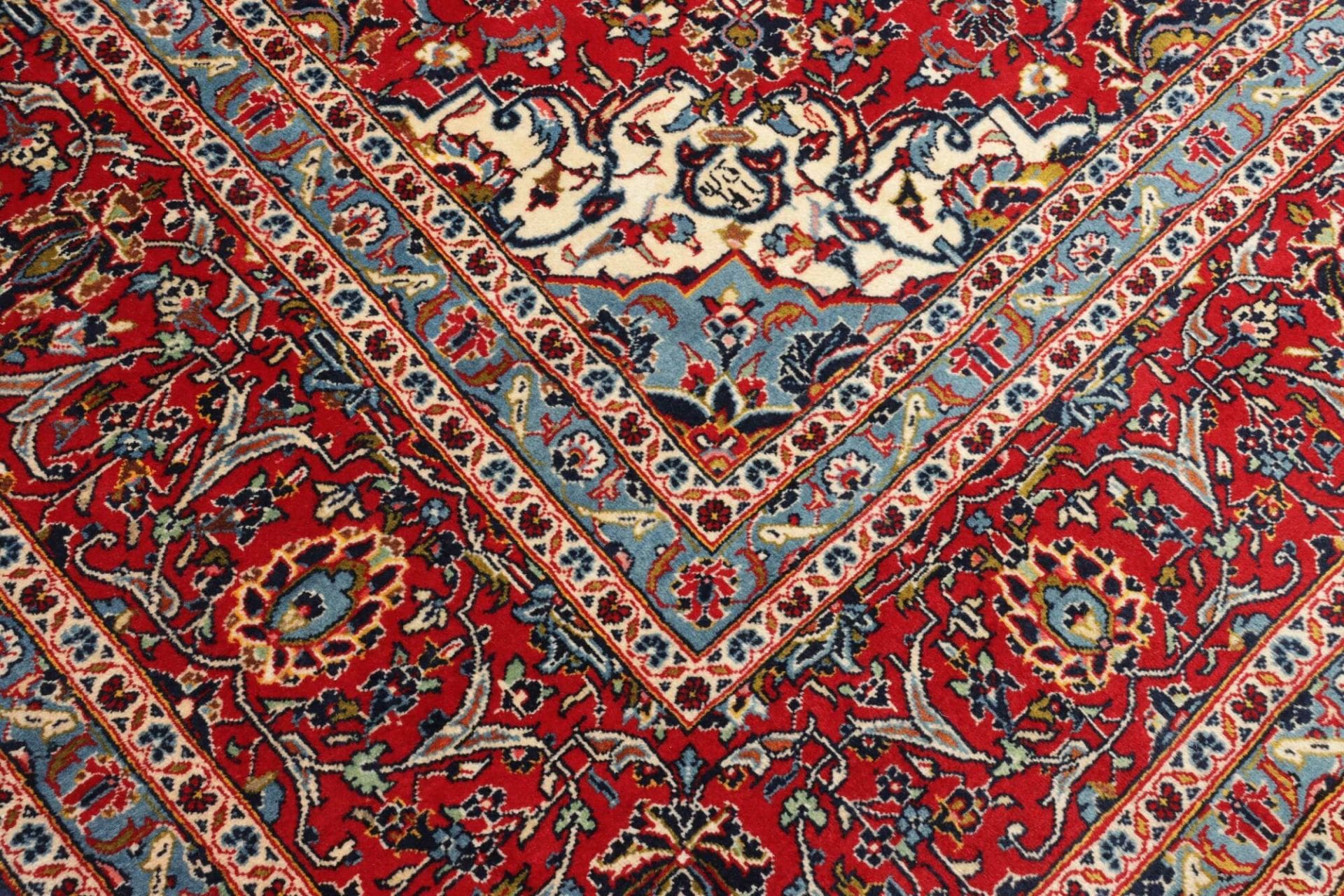 Handgeknüpfter Kashan Perserteppich, 298 × 418 cm, Wolle