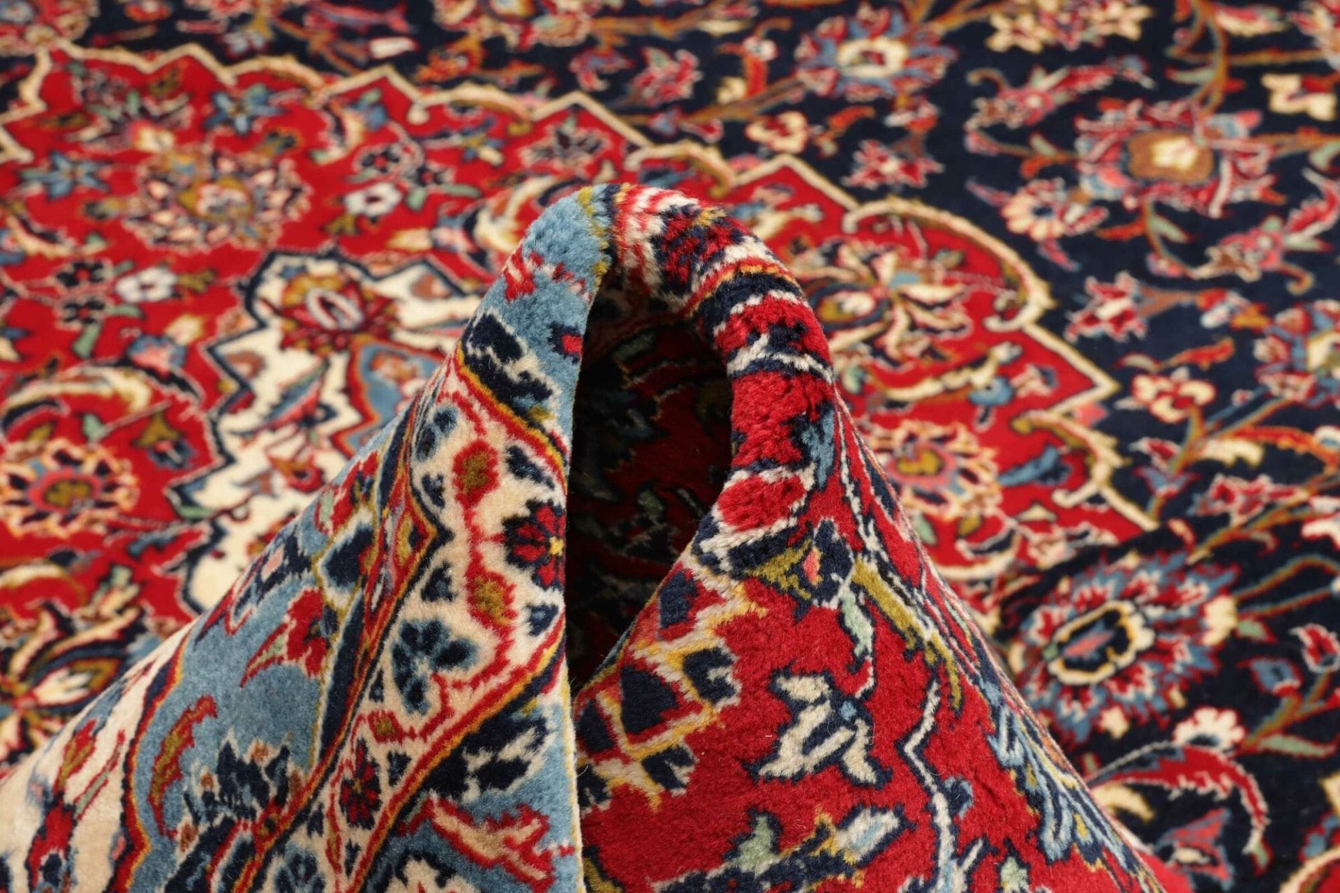 Handgeknüpfter Kashan Perserteppich, 298 × 418 cm, Wolle