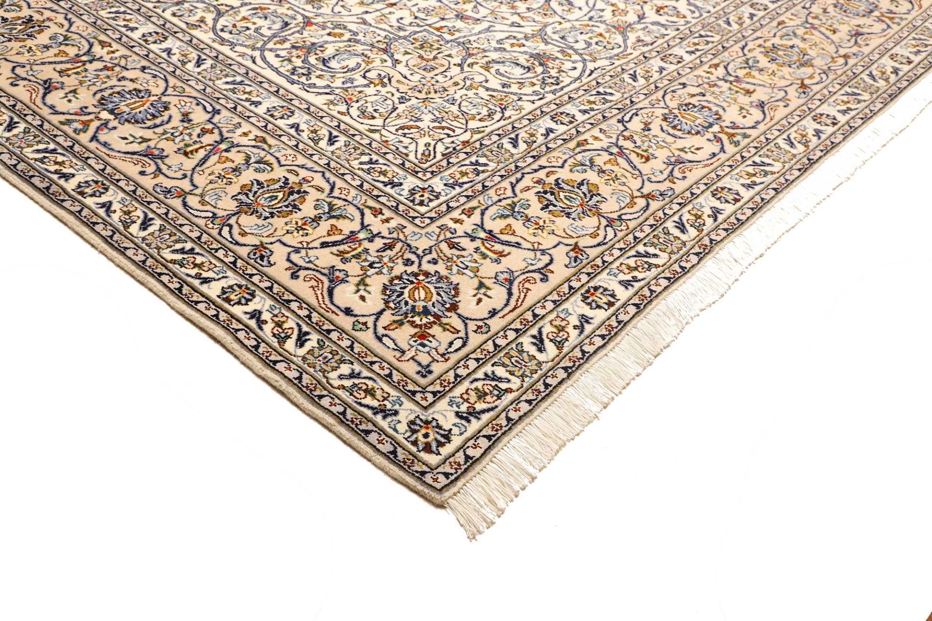 Kashan Perserteppich 300 × 393 cm aus Wolle, handgeknüpft