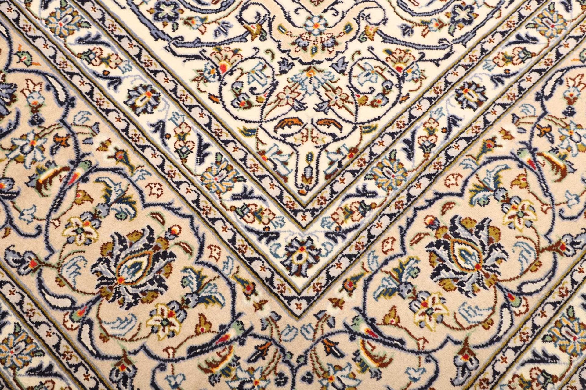 Kashan Perserteppich 300 × 393 cm aus Wolle, handgeknüpft