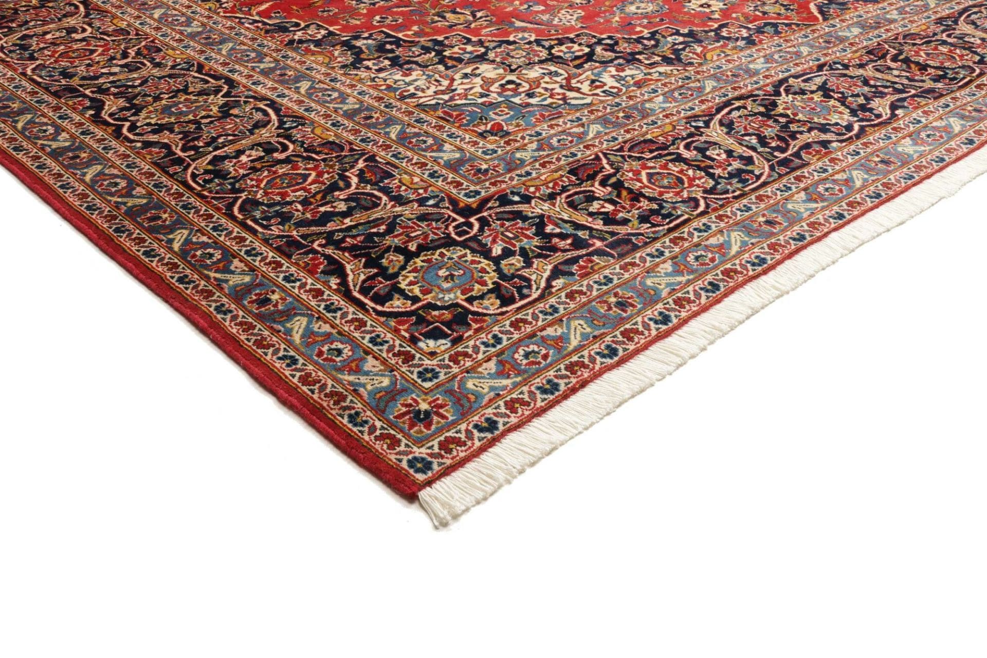 Kashan Perserteppich 300 × 395 cm aus Wolle, handgeknüpft