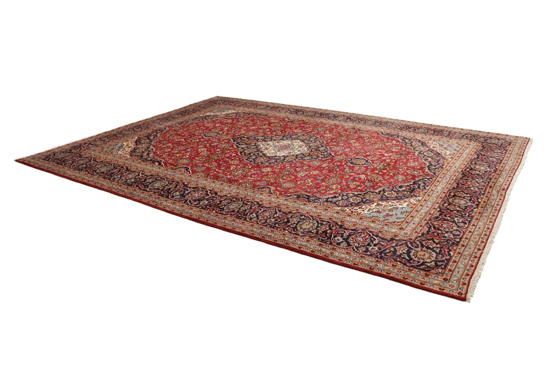 Handgeknüpfter Kashan Perserteppich, 293 × 410 cm, Wolle