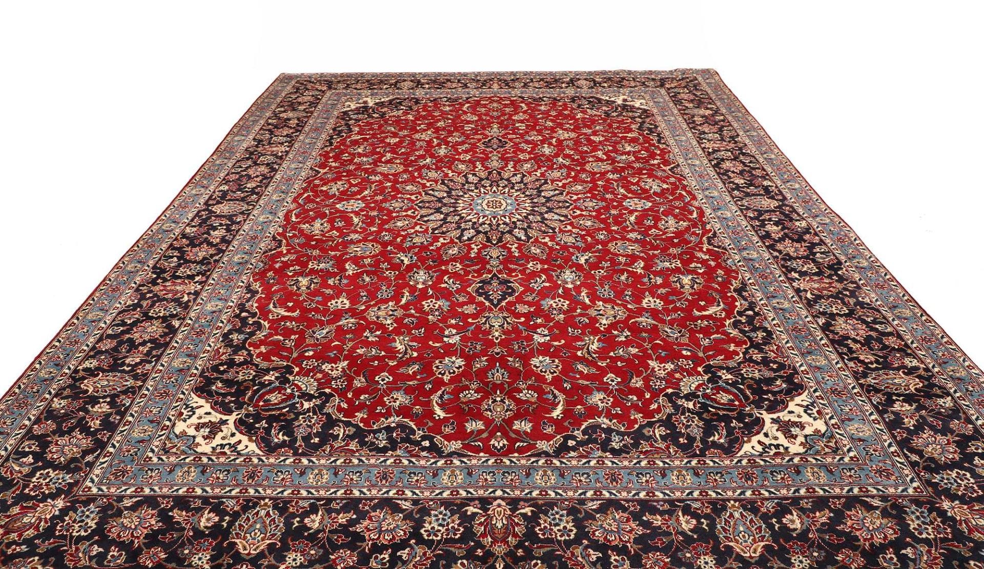 Handgeknüpfter Kashan Perserteppich, 298 × 400 cm, Wolle