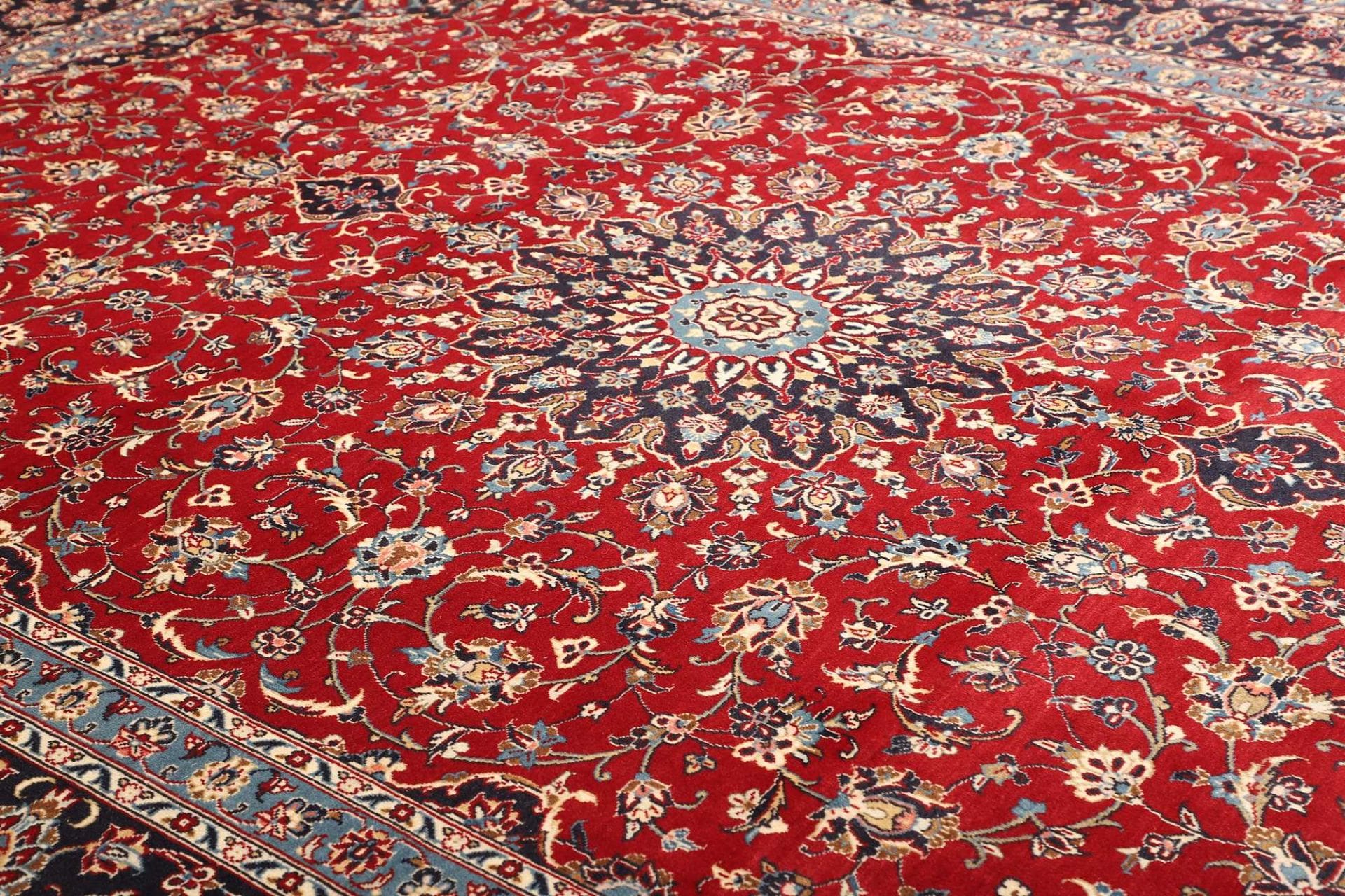 Handgeknüpfter Kashan Perserteppich, 298 × 400 cm, Wolle
