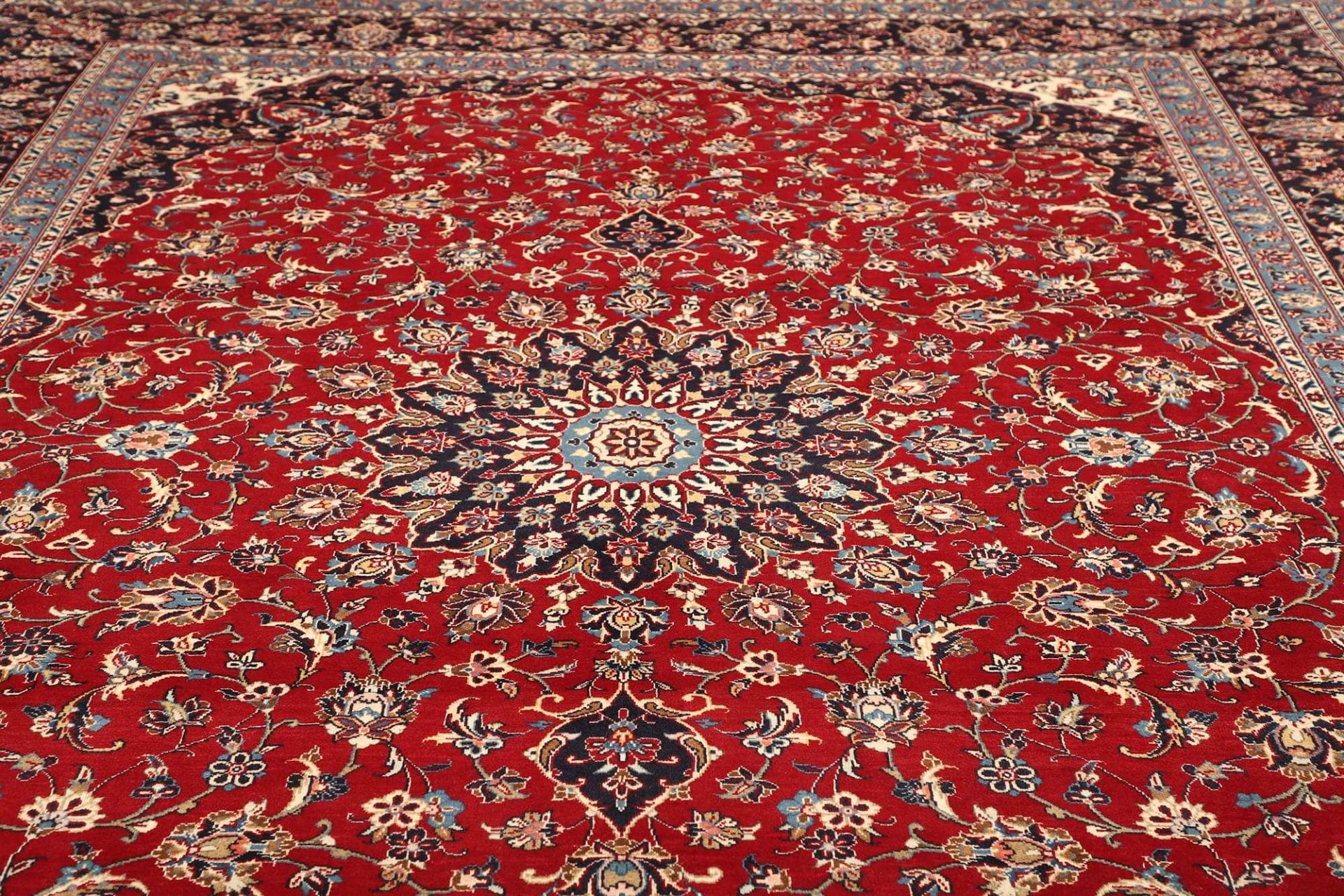 Handgeknüpfter Kashan Perserteppich, 298 × 400 cm, Wolle