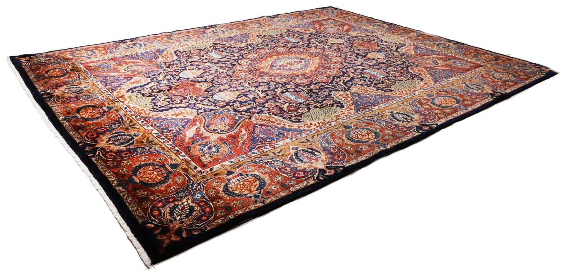 Handgeknüpfter Kashmar Perserteppich, 303 × 389 cm, Wolle