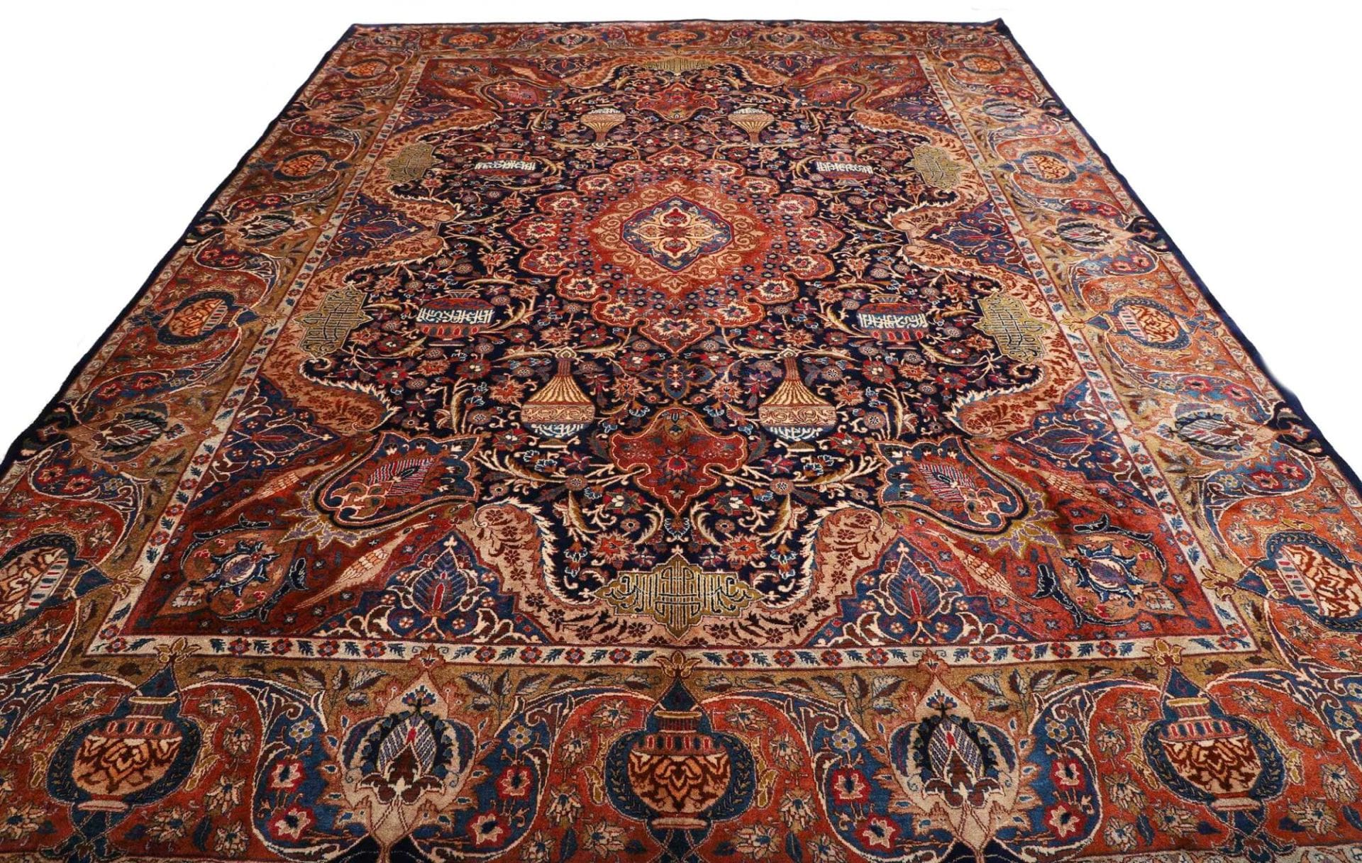 Handgeknüpfter Kashmar Perserteppich, 303 × 389 cm, Wolle