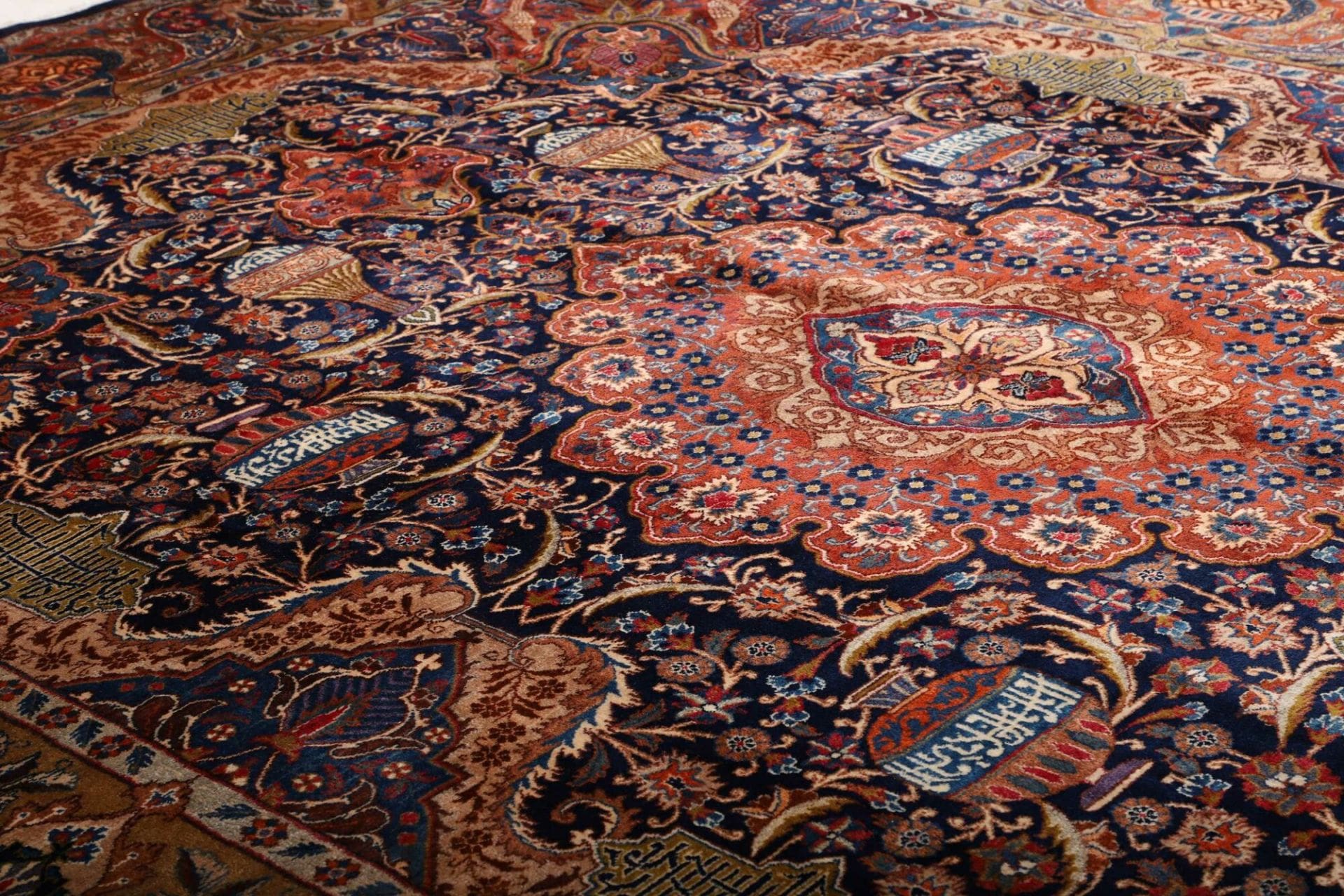 Handgeknüpfter Kashmar Perserteppich, 303 × 389 cm, Wolle