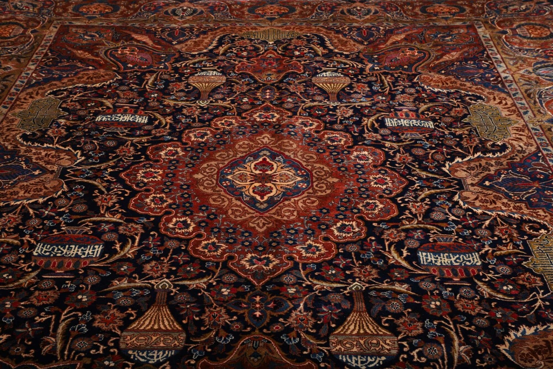Handgeknüpfter Kashmar Perserteppich, 303 × 389 cm, Wolle