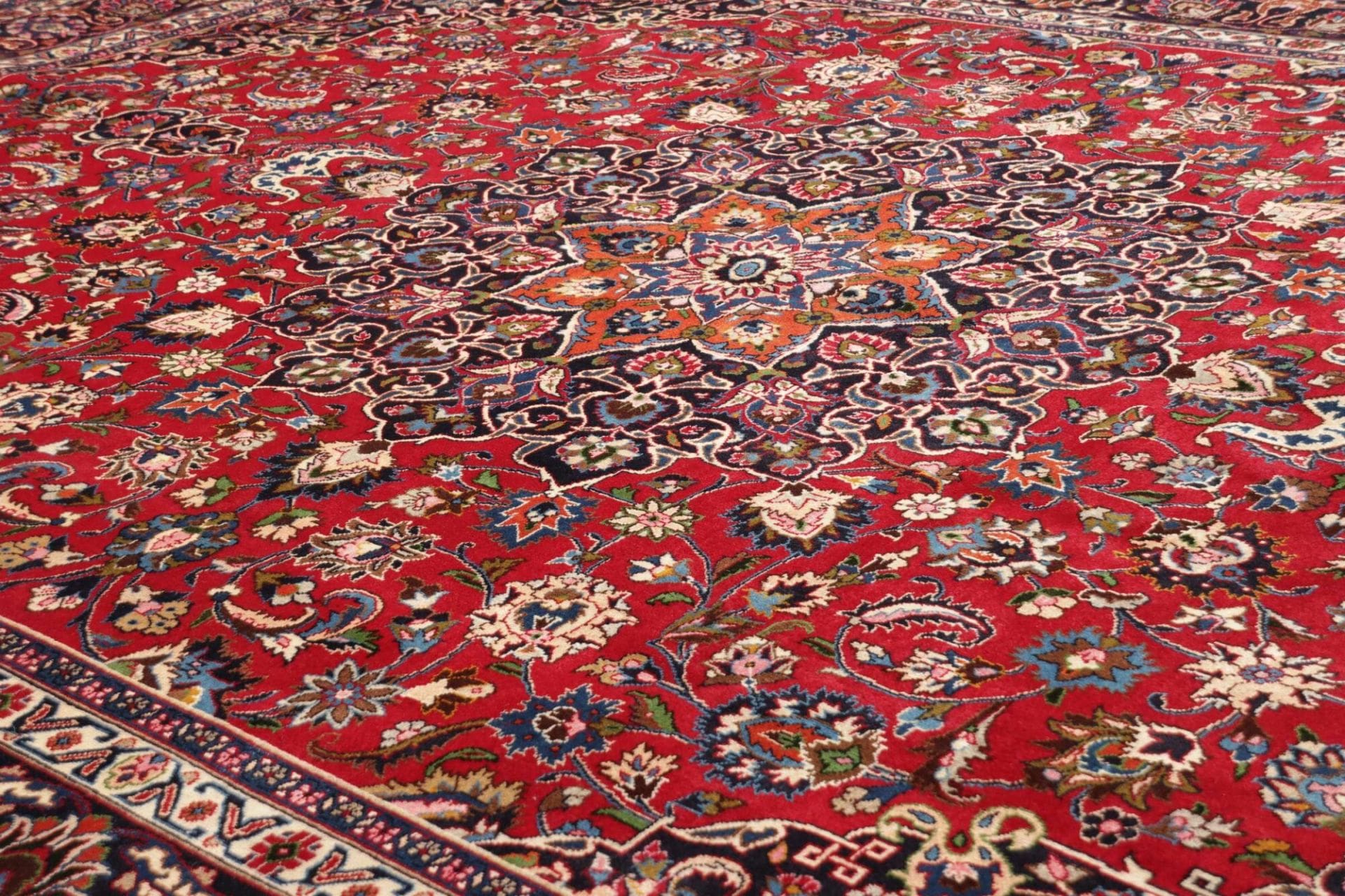 Handgeknüpfter Mashhad Perserteppich 293 × 392 cm