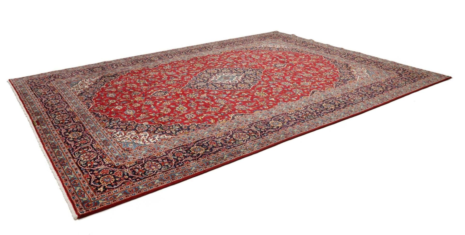 Handgeknüpfter Kashan Perserteppich 308 × 405 cm