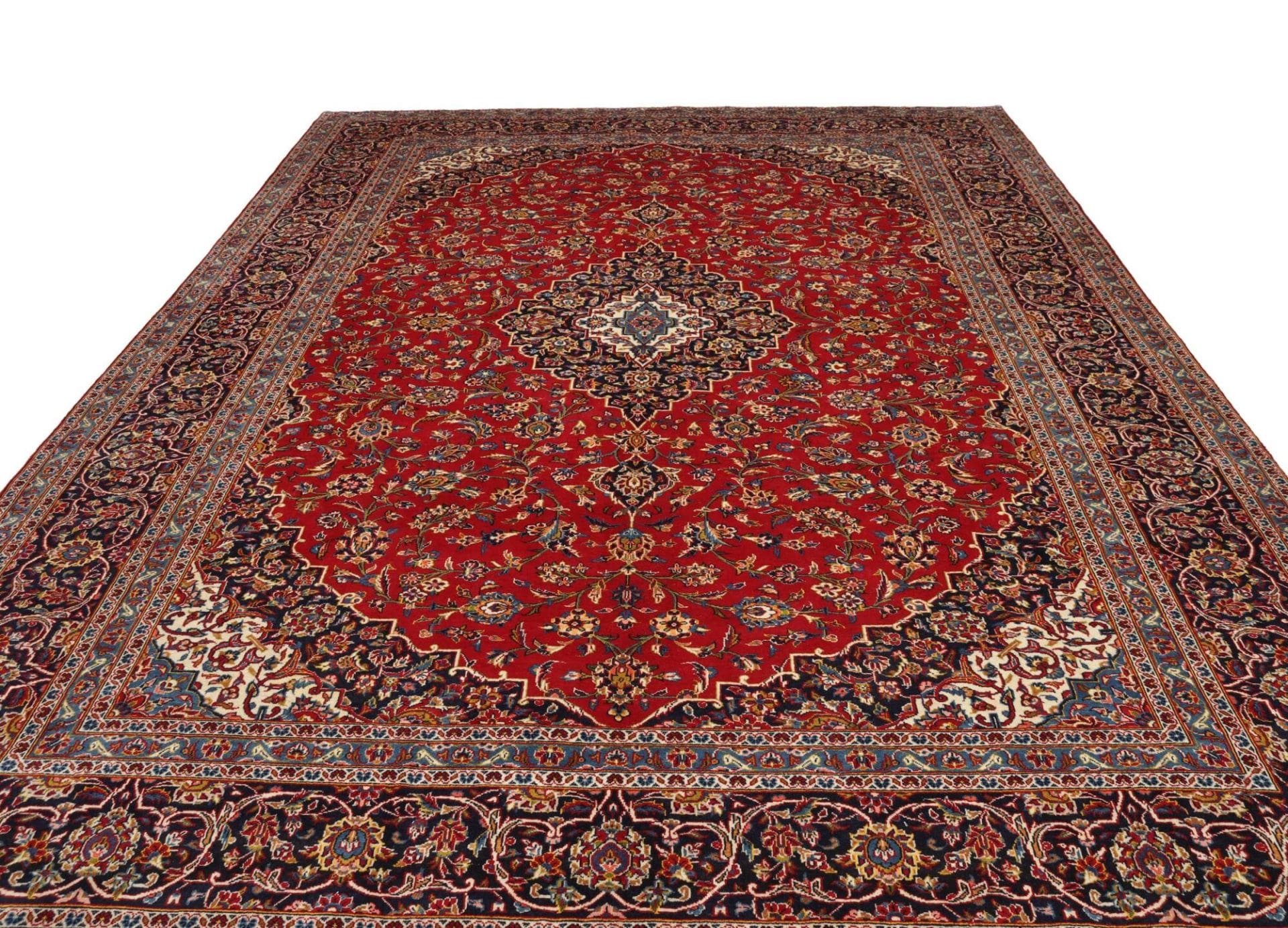 Handgeknüpfter Kashan Perserteppich 308 × 405 cm