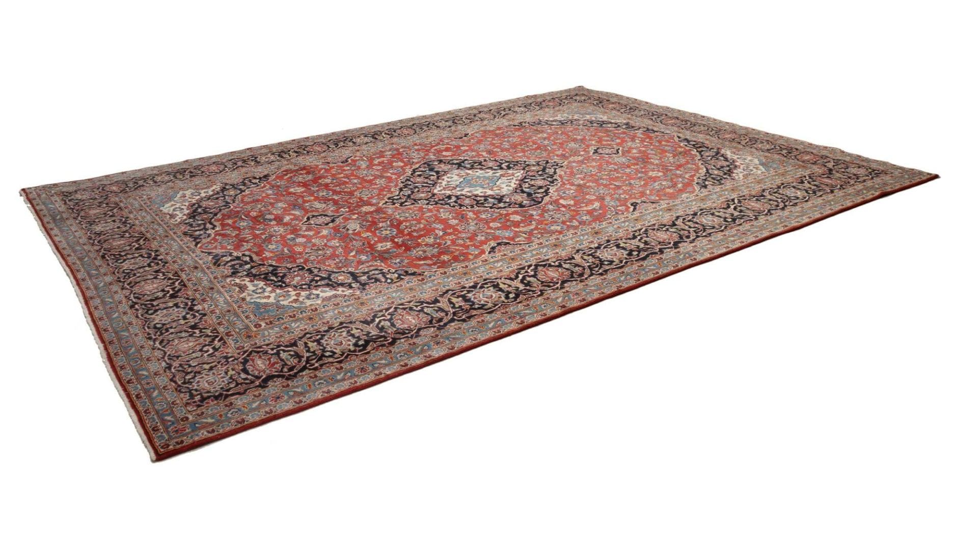 Handgeknüpfter Kashan Perserteppich, 293 × 400 cm, Wolle