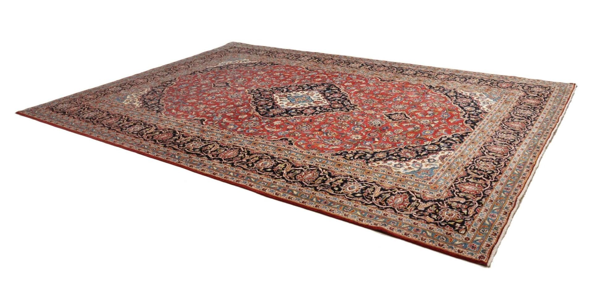 Handgeknüpfter Kashan Perserteppich, 293 × 400 cm, Wolle