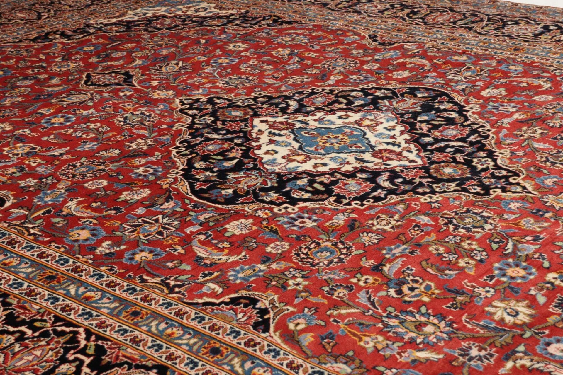 Handgeknüpfter Kashan Perserteppich, 293 × 400 cm, Wolle