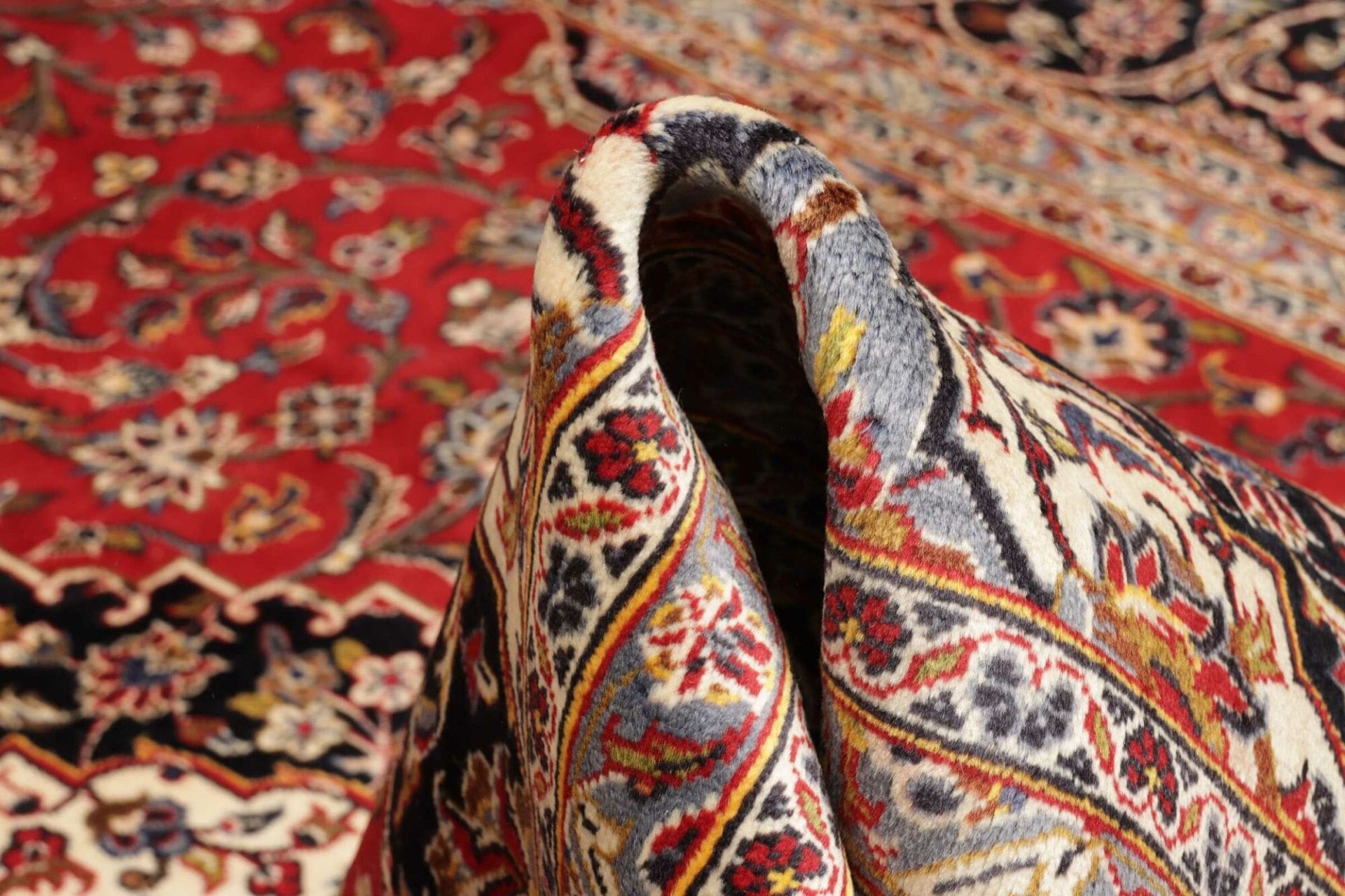 Handgeknüpfter Kashan Perserteppich, 293 × 400 cm, Wolle