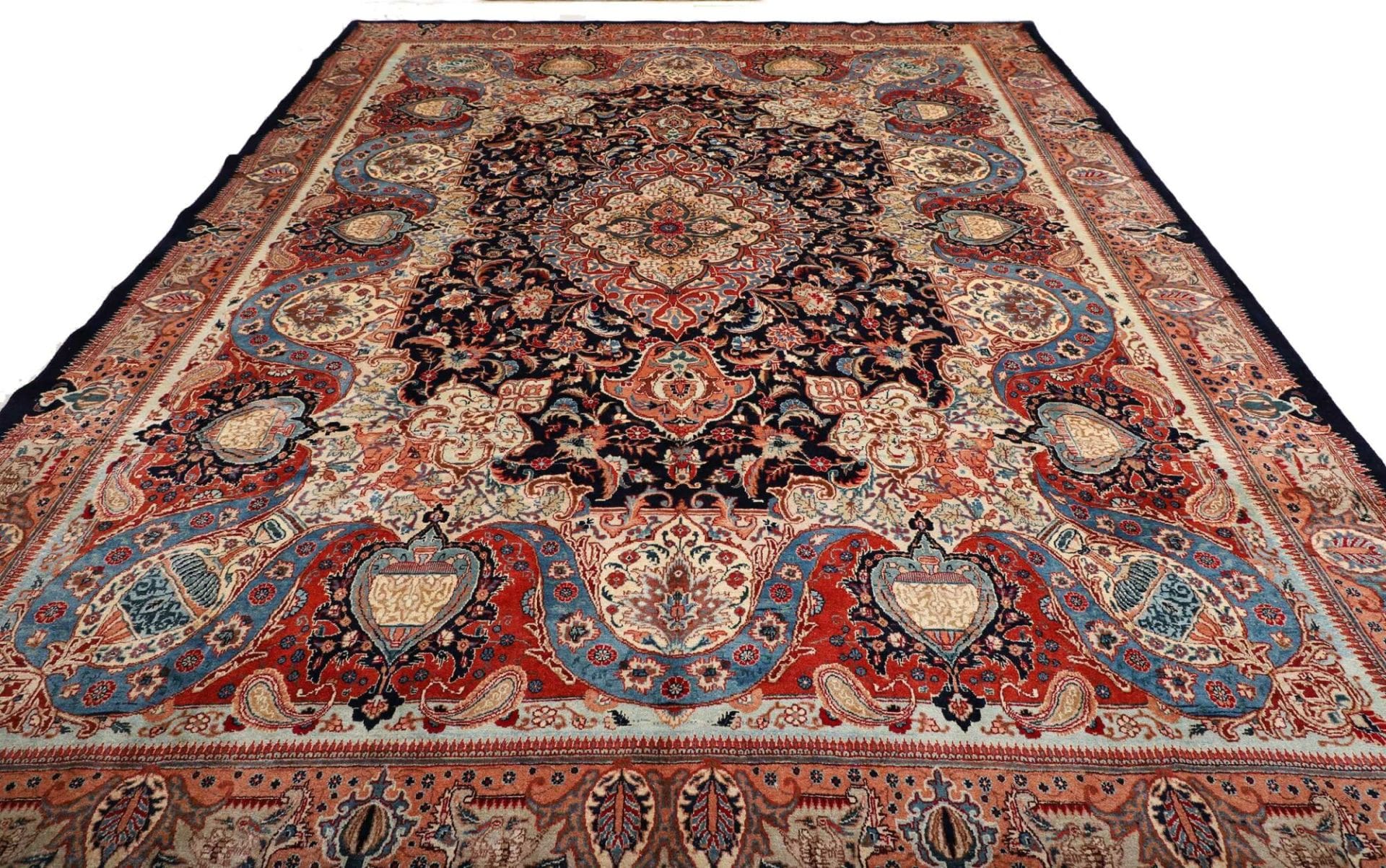 Kashmar Perserteppich 297 × 396 cm aus Wolle, handgeknüpft