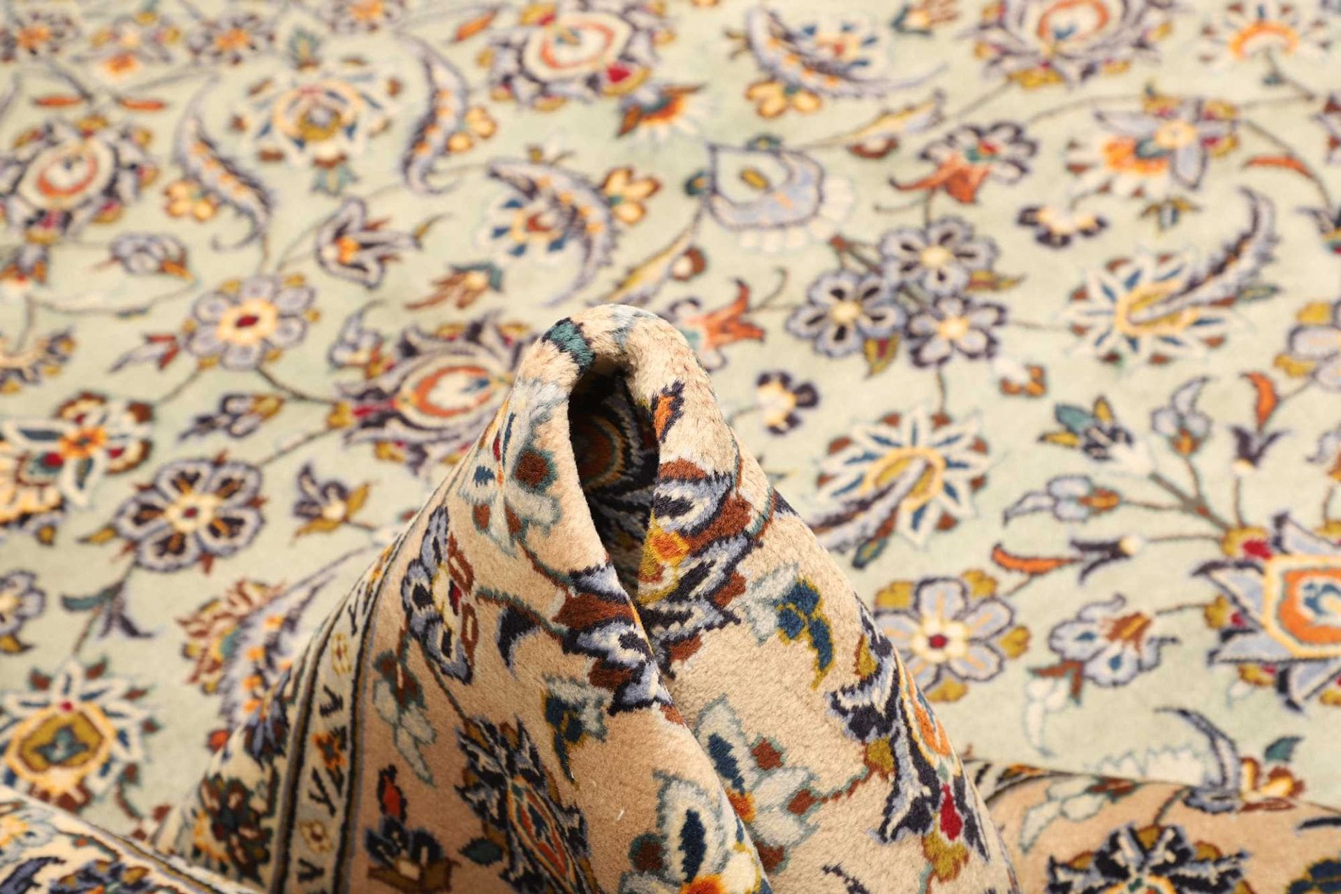 Handgeknüpfter Kashan Perserteppich 308 × 407 cm