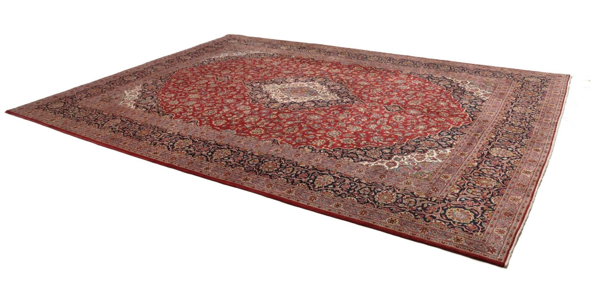 Handgeknüpfter Kashan Perserteppich 303 × 392 cm