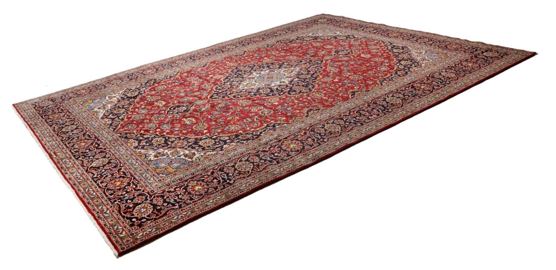 Kashan Perserteppich 306 × 405 cm aus Wolle, handgeknüpft
