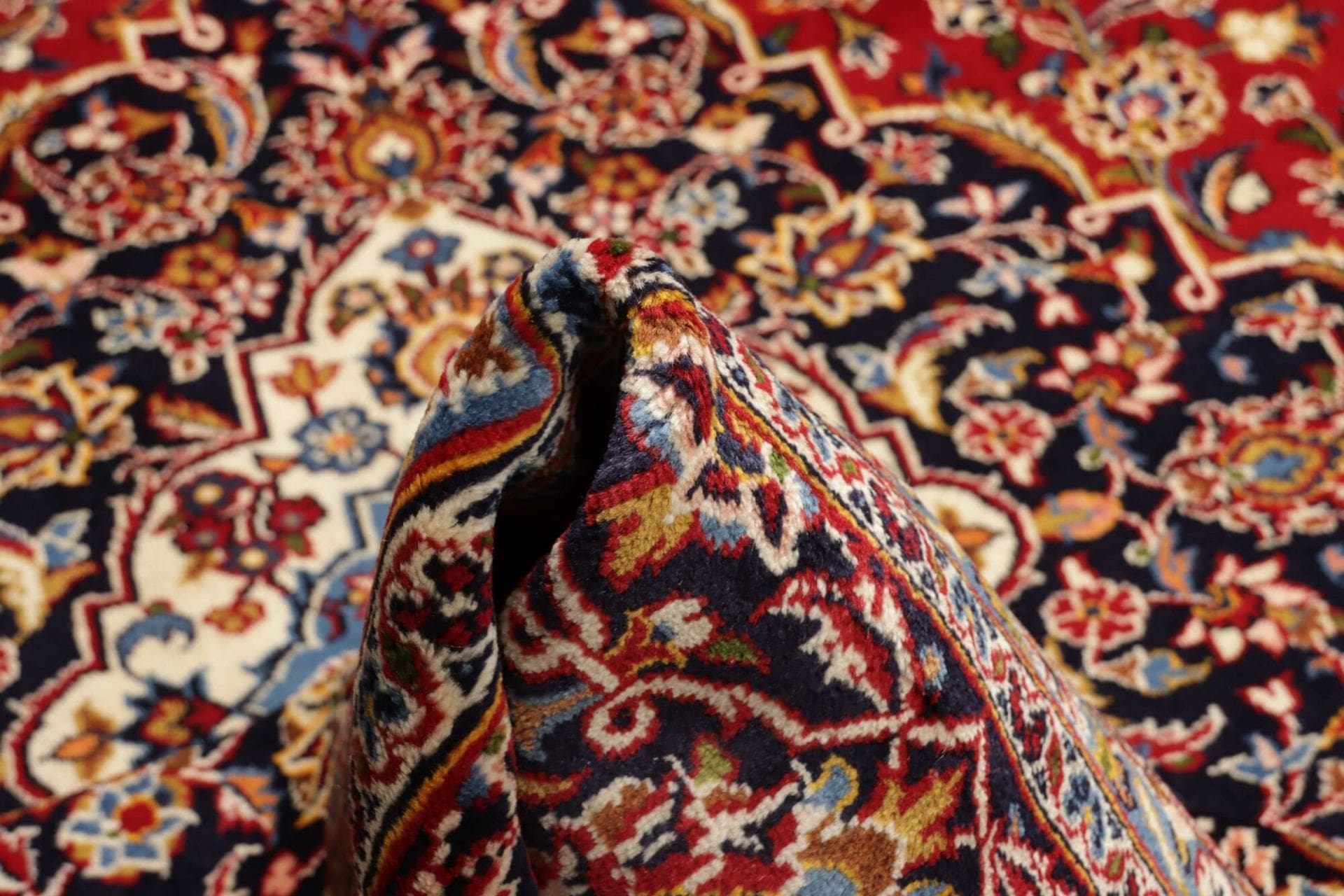 Kashan Perserteppich 306 × 405 cm aus Wolle, handgeknüpft