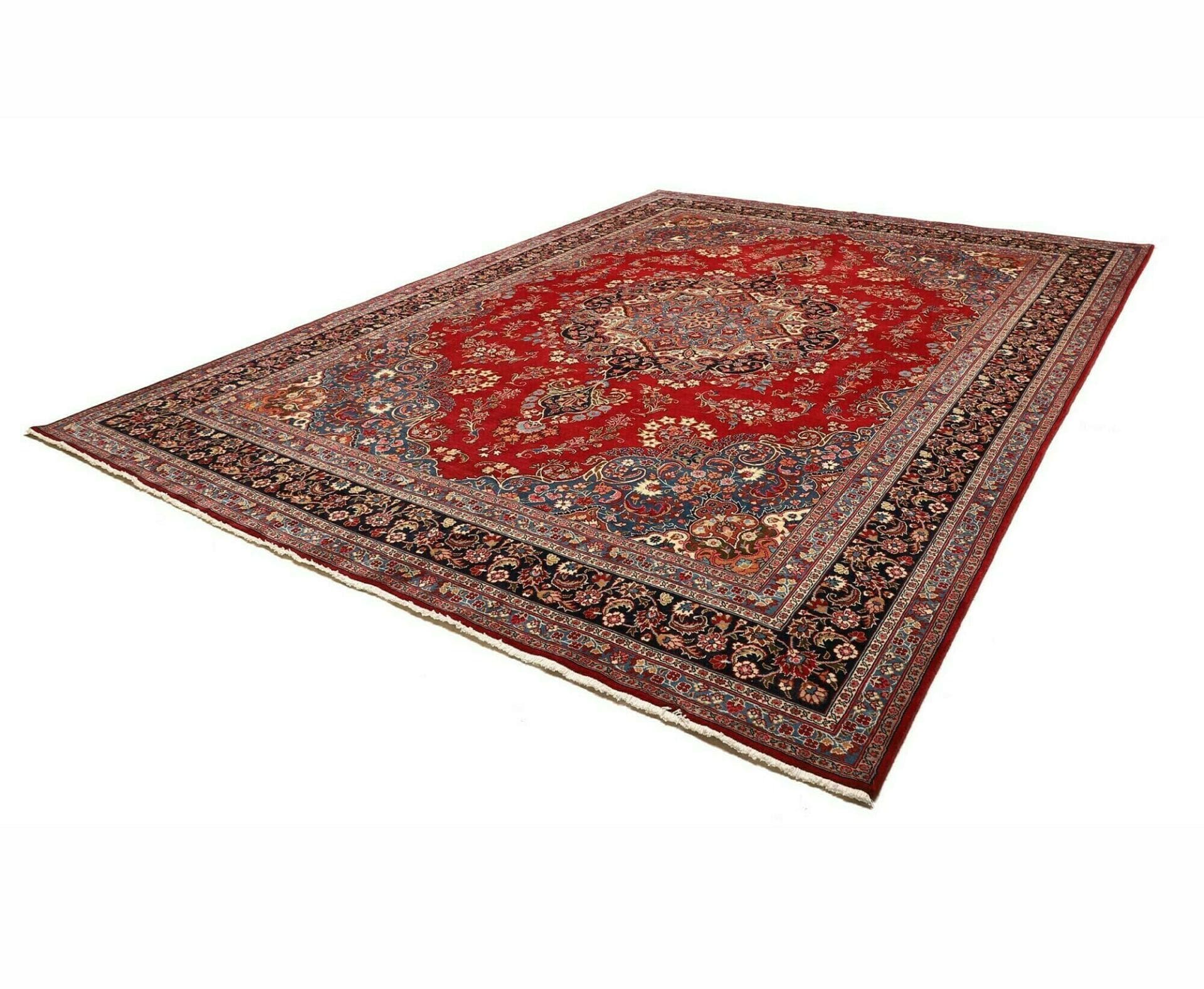 Handgeknüpfter Mashhad Perserteppich, 293 × 390 cm, Wolle