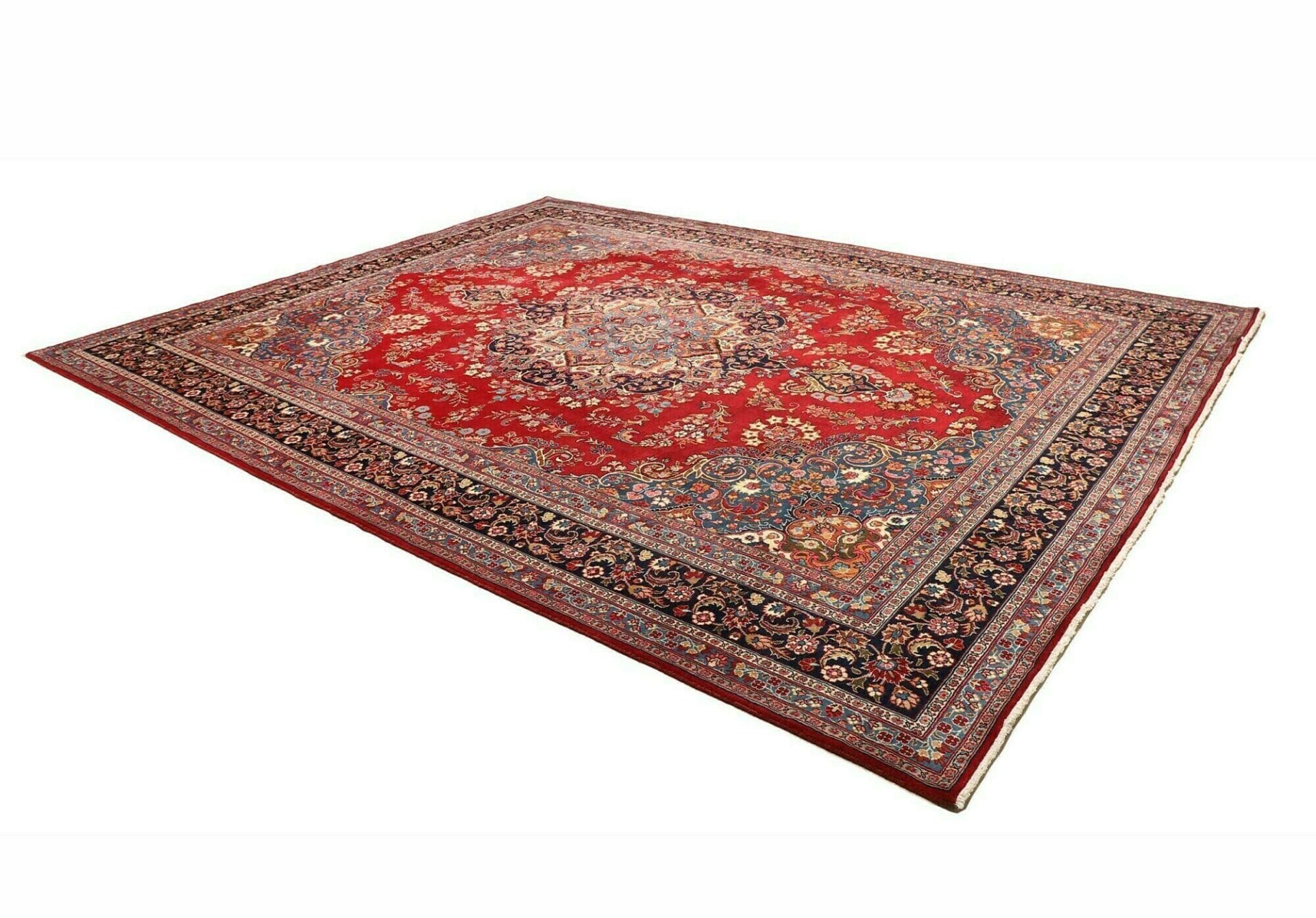 Handgeknüpfter Mashhad Perserteppich, 293 × 390 cm, Wolle