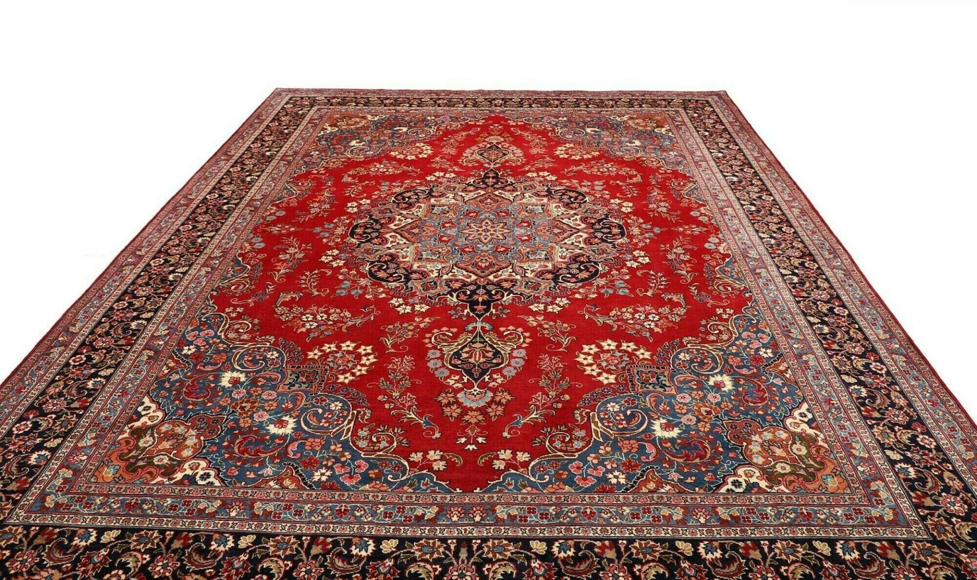 Handgeknüpfter Mashhad Perserteppich, 293 × 390 cm, Wolle