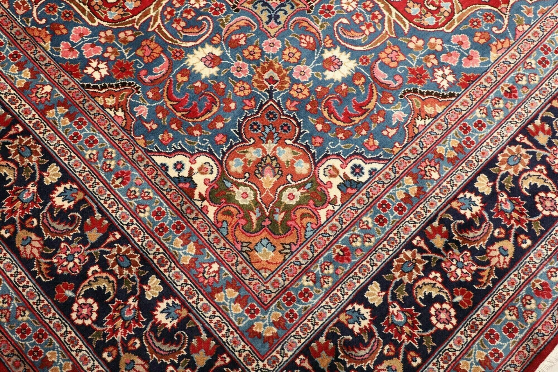 Handgeknüpfter Mashhad Perserteppich, 293 × 390 cm, Wolle