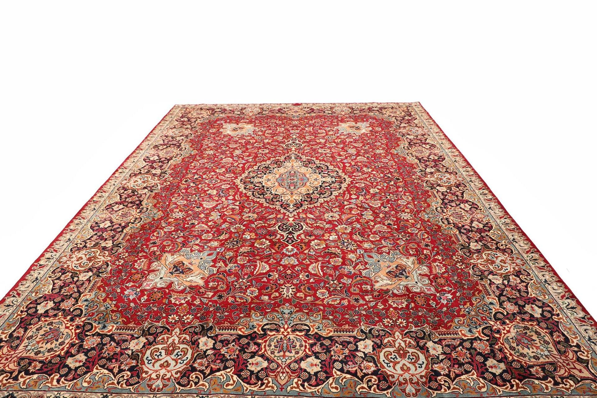 Handgeknüpfter Kashan Perserteppich 303 × 396 cm