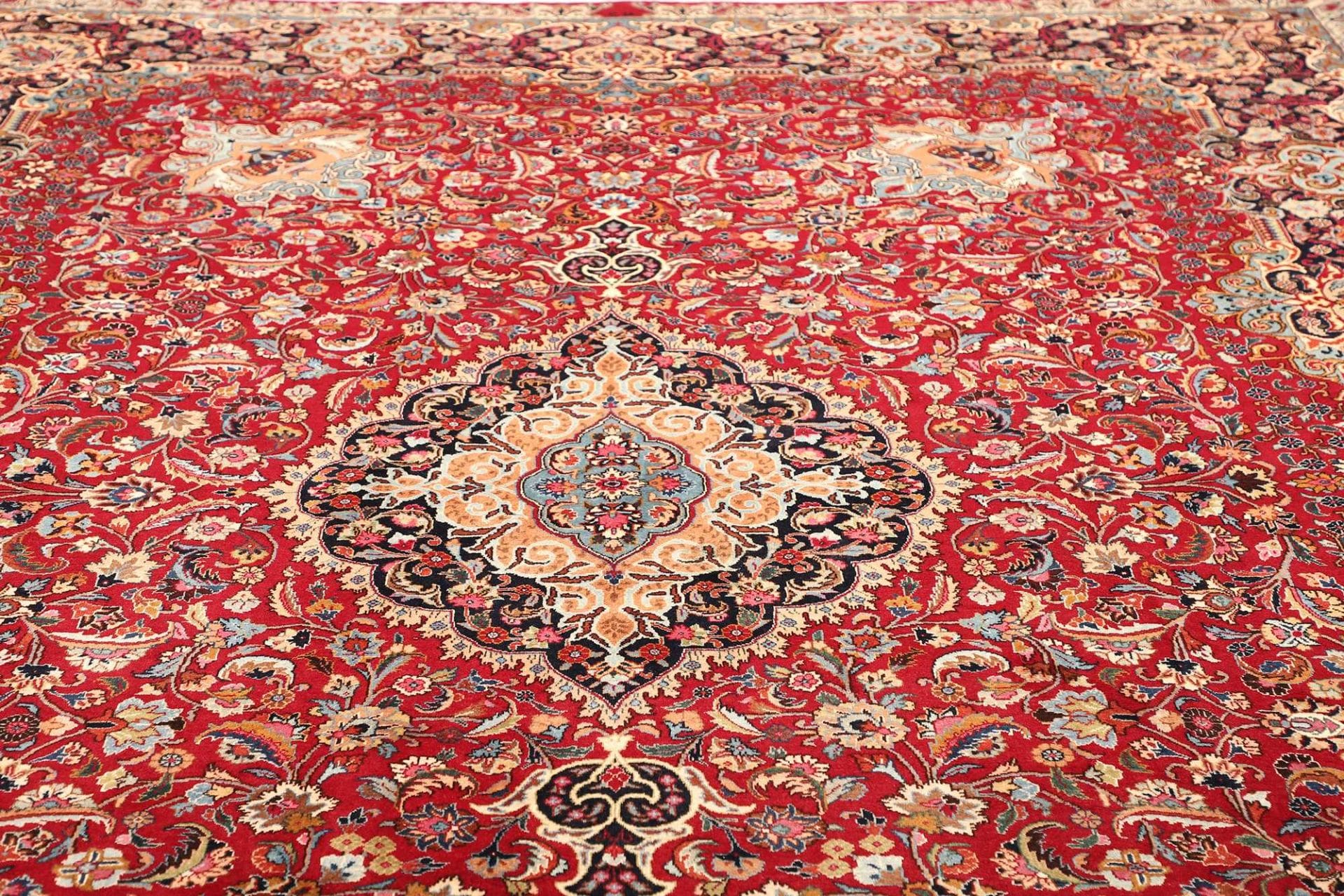 Handgeknüpfter Kashan Perserteppich 303 × 396 cm