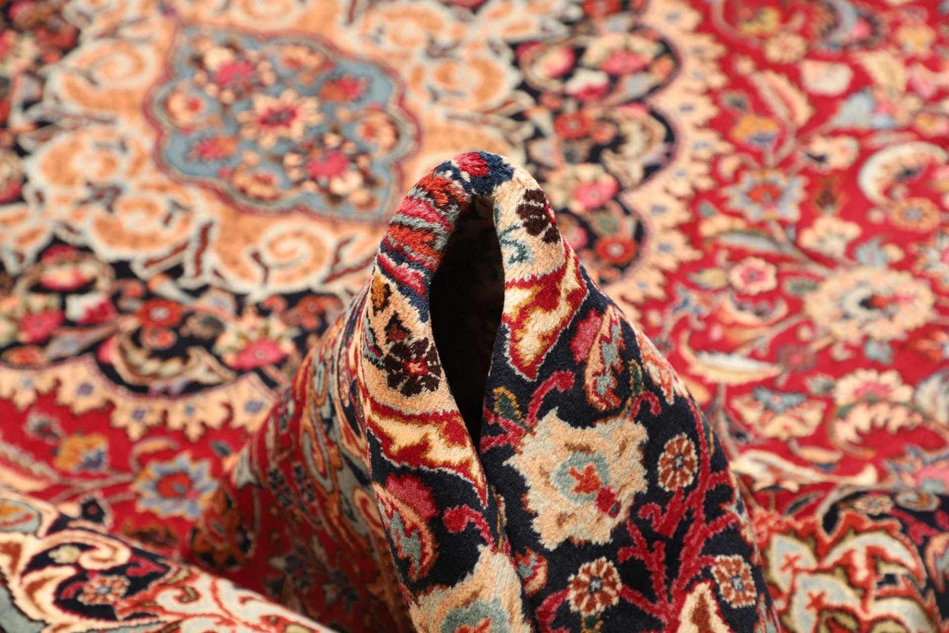 Handgeknüpfter Kashan Perserteppich 303 × 396 cm