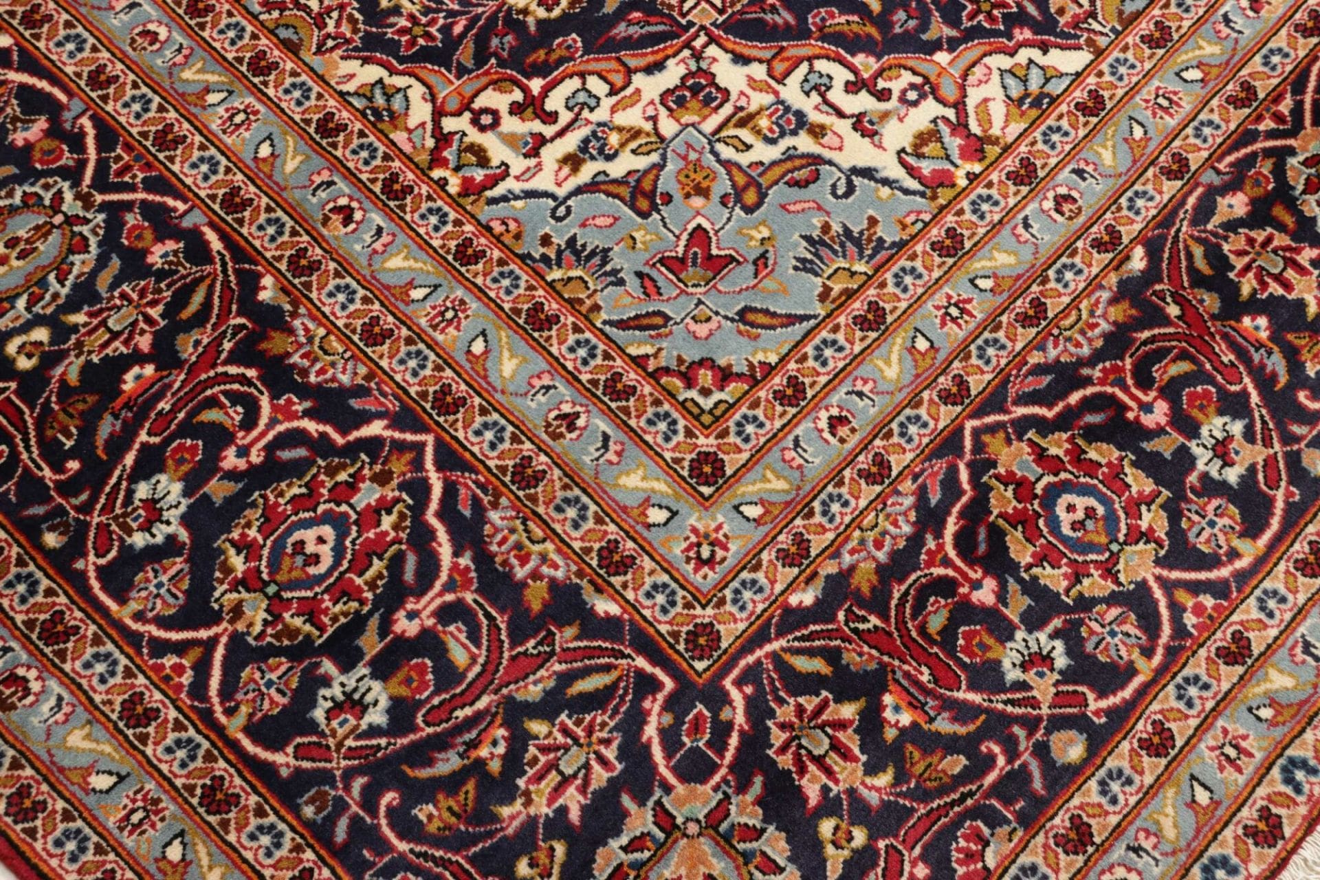Handgeknüpfter Kashan Perserteppich, 317 × 392 cm, Wolle
