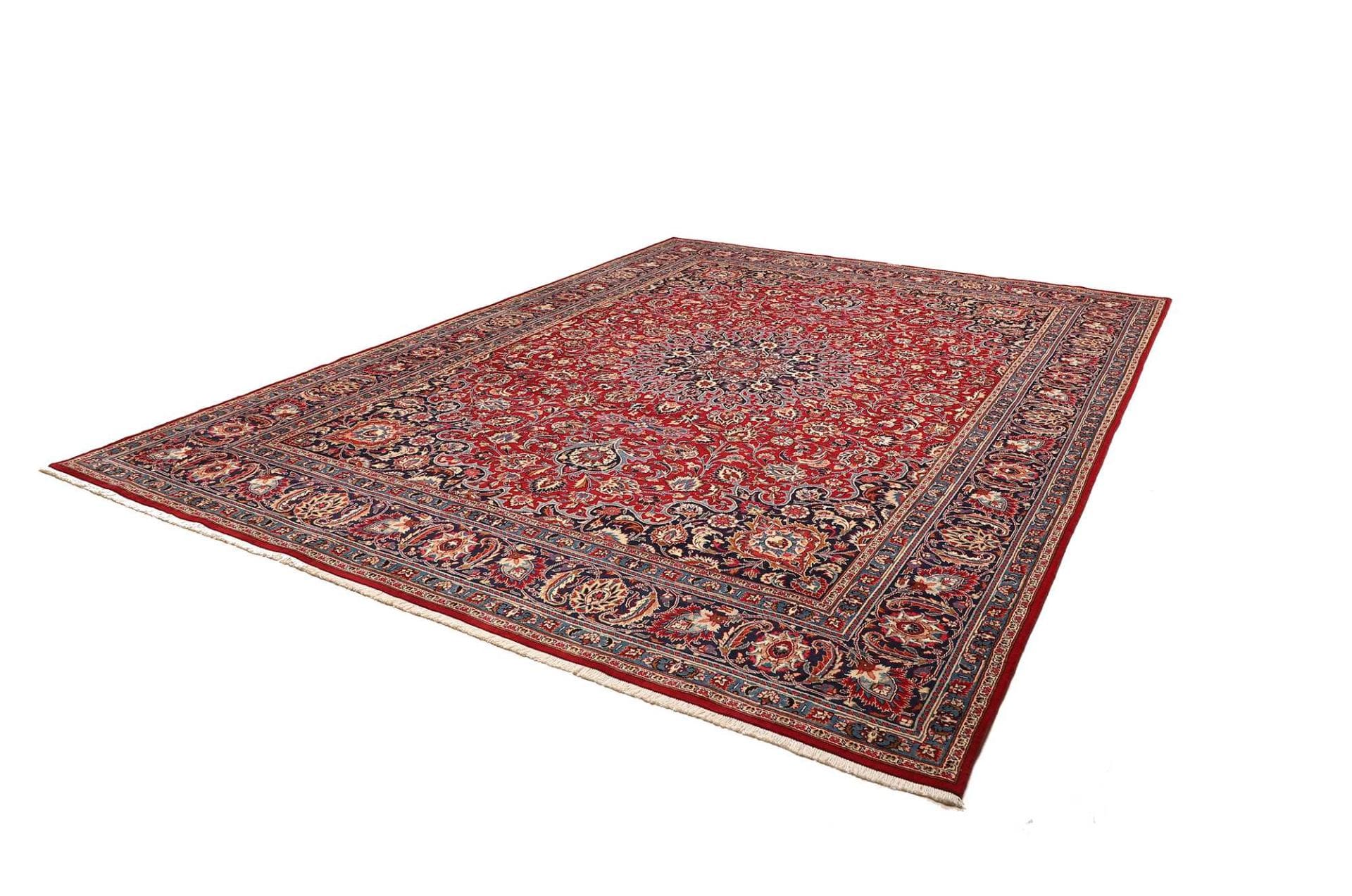 Handgeknüpfter Kashan Perserteppich, 298 × 393 cm, Wolle
