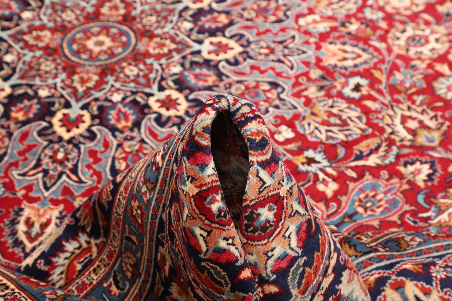 Handgeknüpfter Kashan Perserteppich, 298 × 393 cm, Wolle