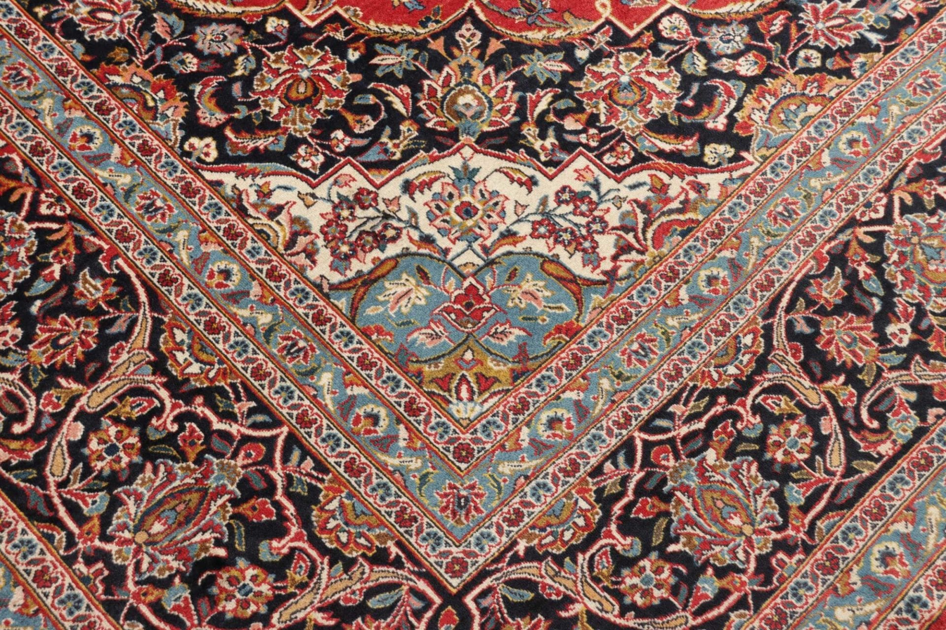 Handgeknüpfter Kashan Perserteppich, 303 × 413 cm, Wolle