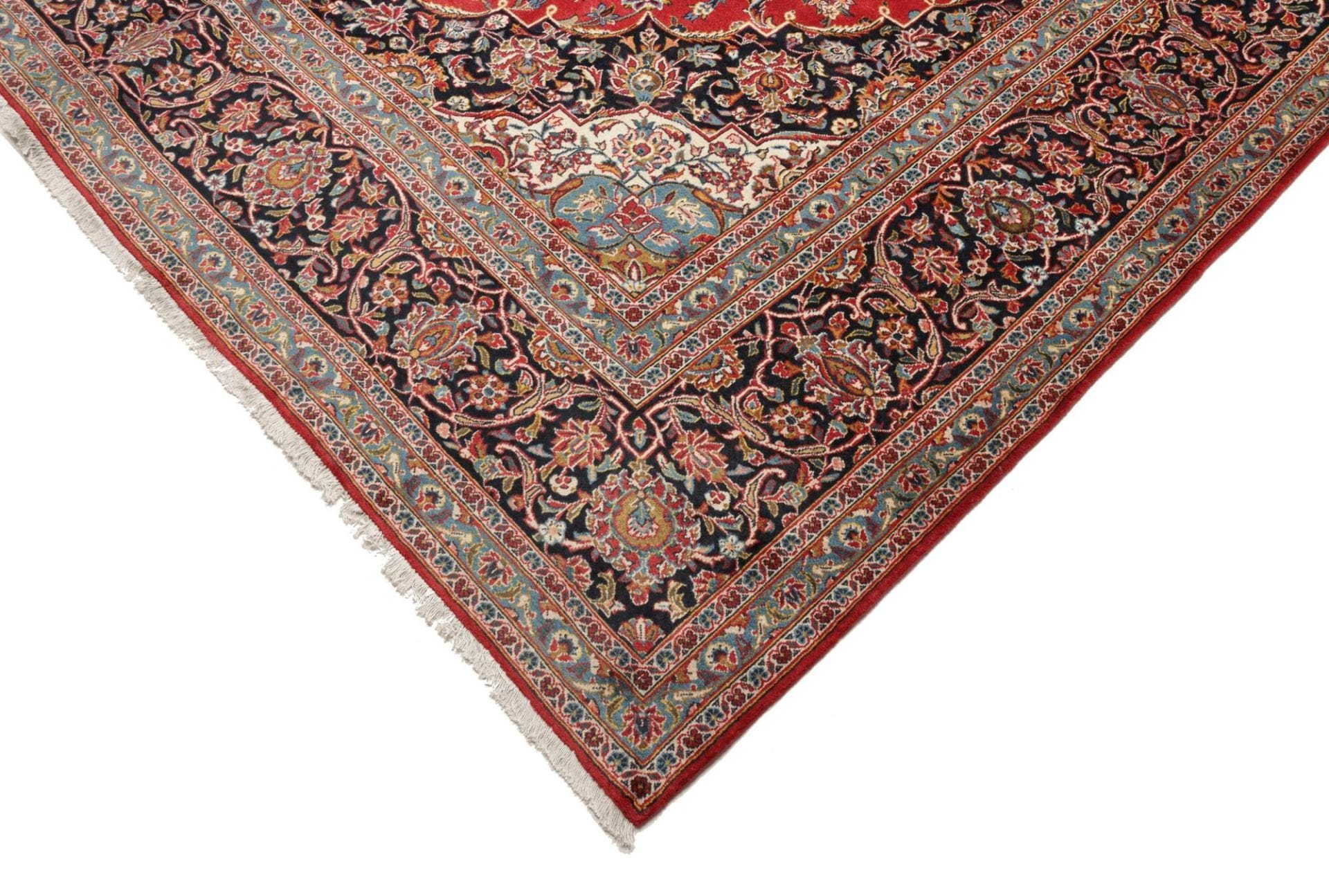 Handgeknüpfter Kashan Perserteppich, 303 × 413 cm, Wolle