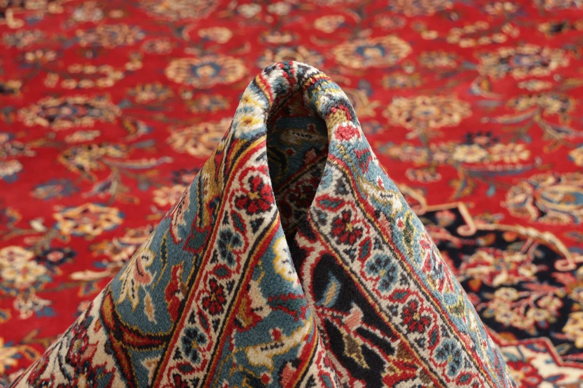 Handgeknüpfter Kashan Perserteppich, 303 × 413 cm, Wolle