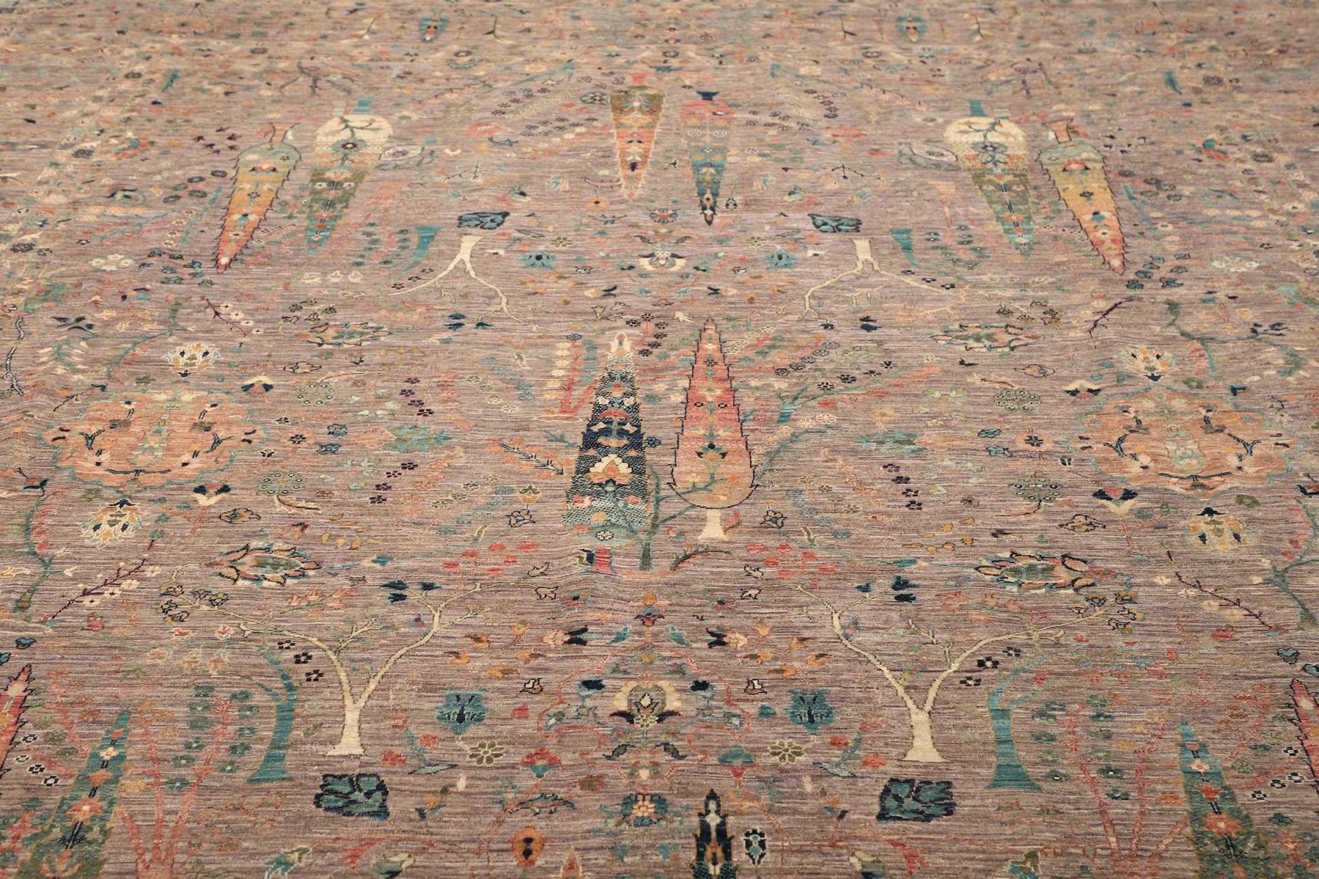 Handgeknüpfter Samarkand Orientteppich 308 × 419 cm