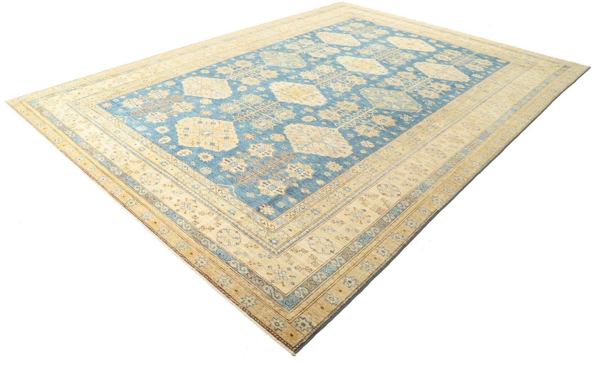 kazak-teppich-311-x-424cm-geometrische-muster-handgeknupft-1 Kazak Orientteppich aus Pakistan, 311 × 424 cm