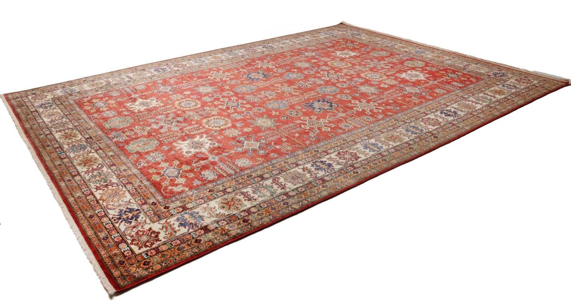 Kazak Orientteppich 299 × 406 cm aus Wolle, handgeknüpft