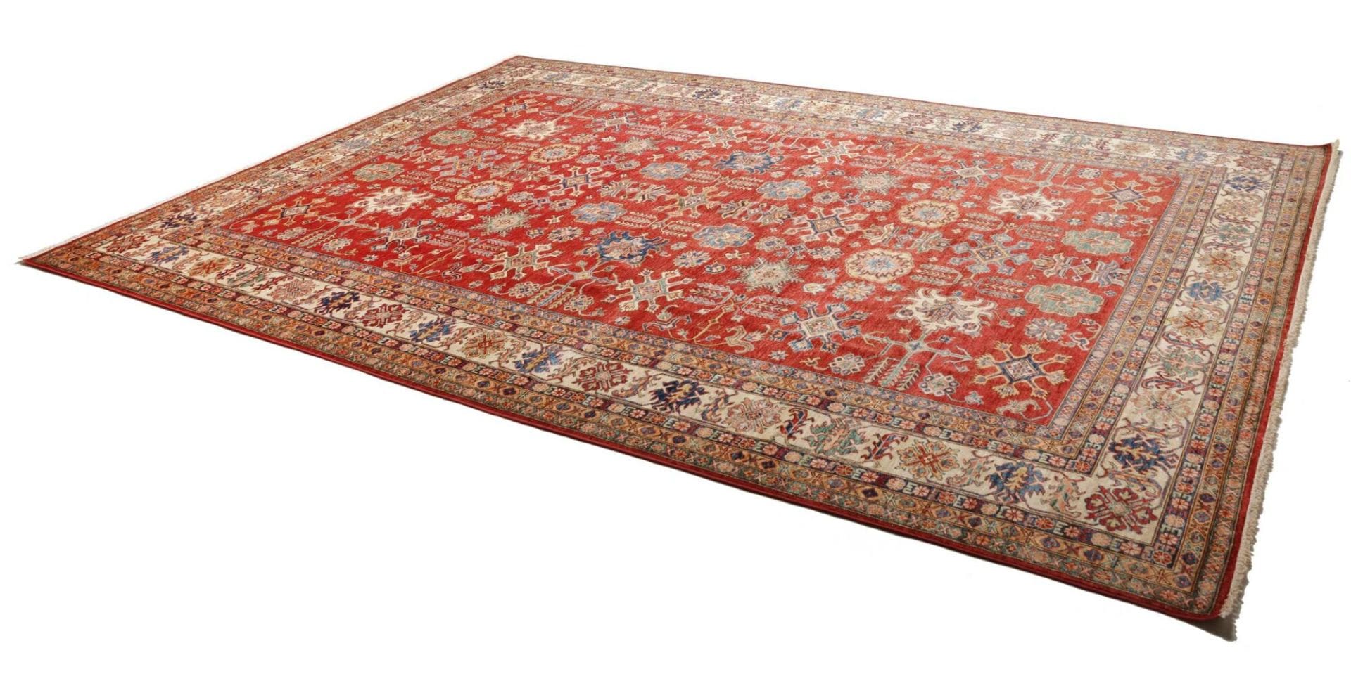 Kazak Orientteppich 299 × 406 cm aus Wolle, handgeknüpft